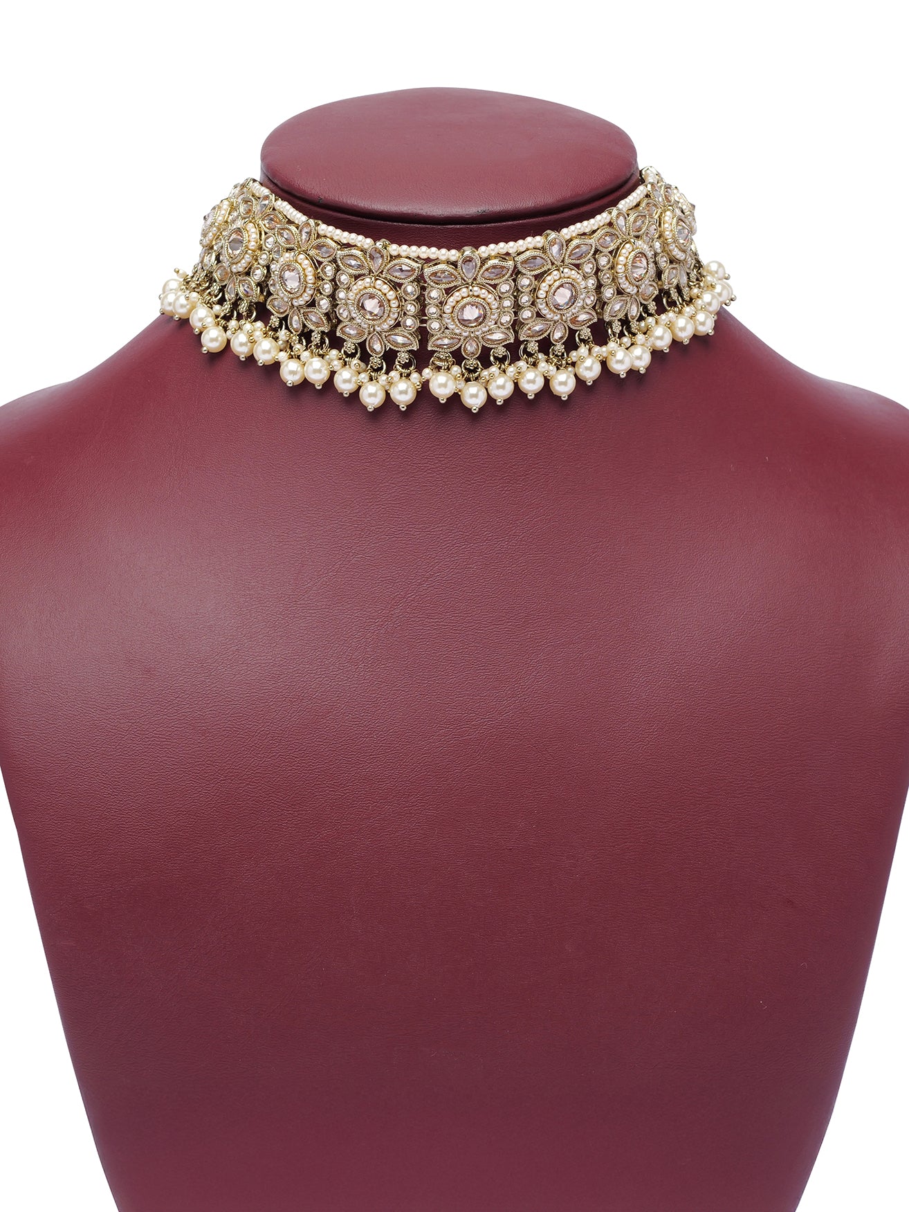 Ayushi Choker Set in Champagne and Antique Gold