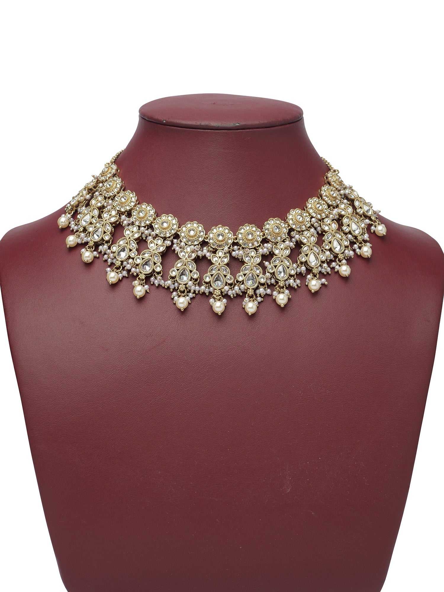 Ayushi Necklace Set in White