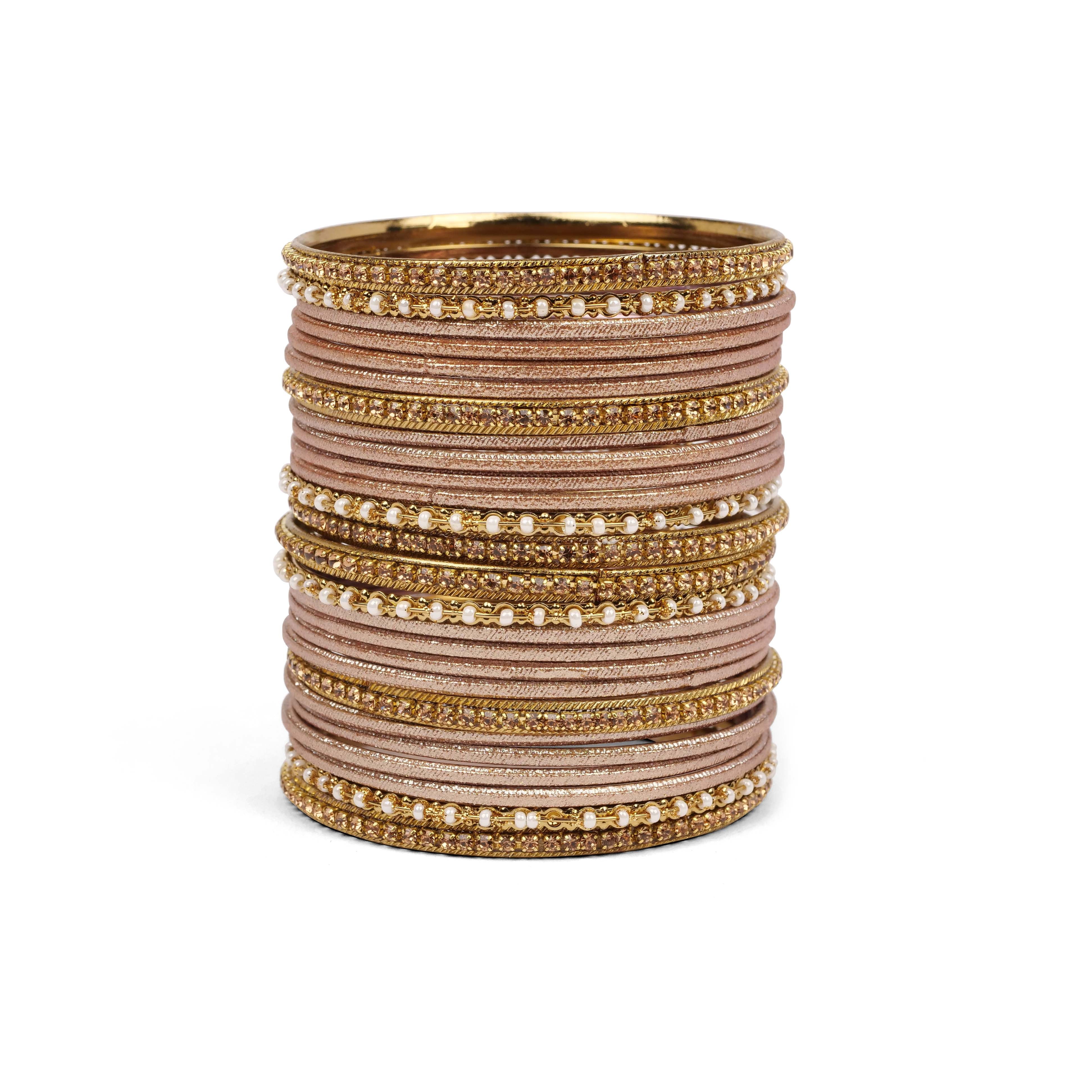 Mauve Shimmer Bangle Set