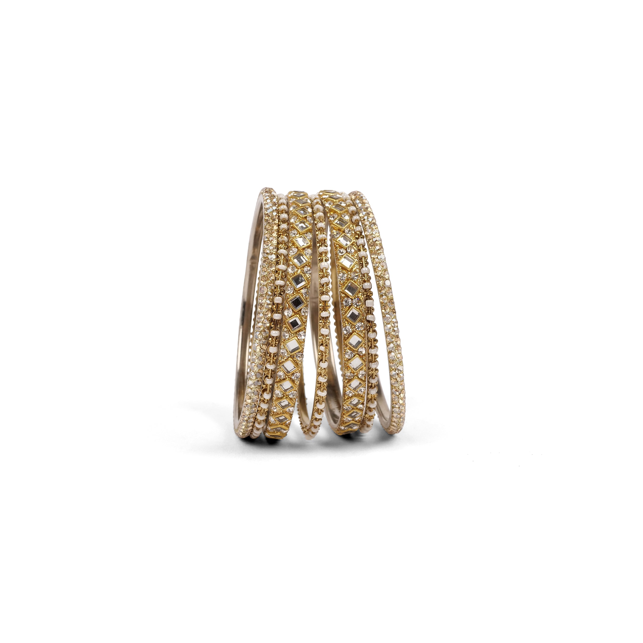 Nargis Bangle Set in Antique Gold