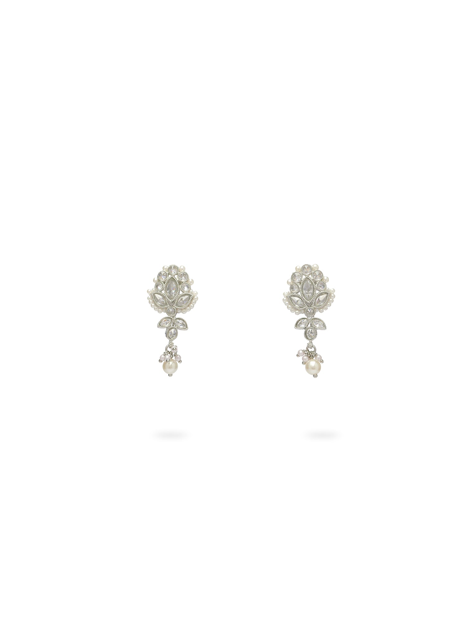 Bhavini Necklace Set in Rhodium