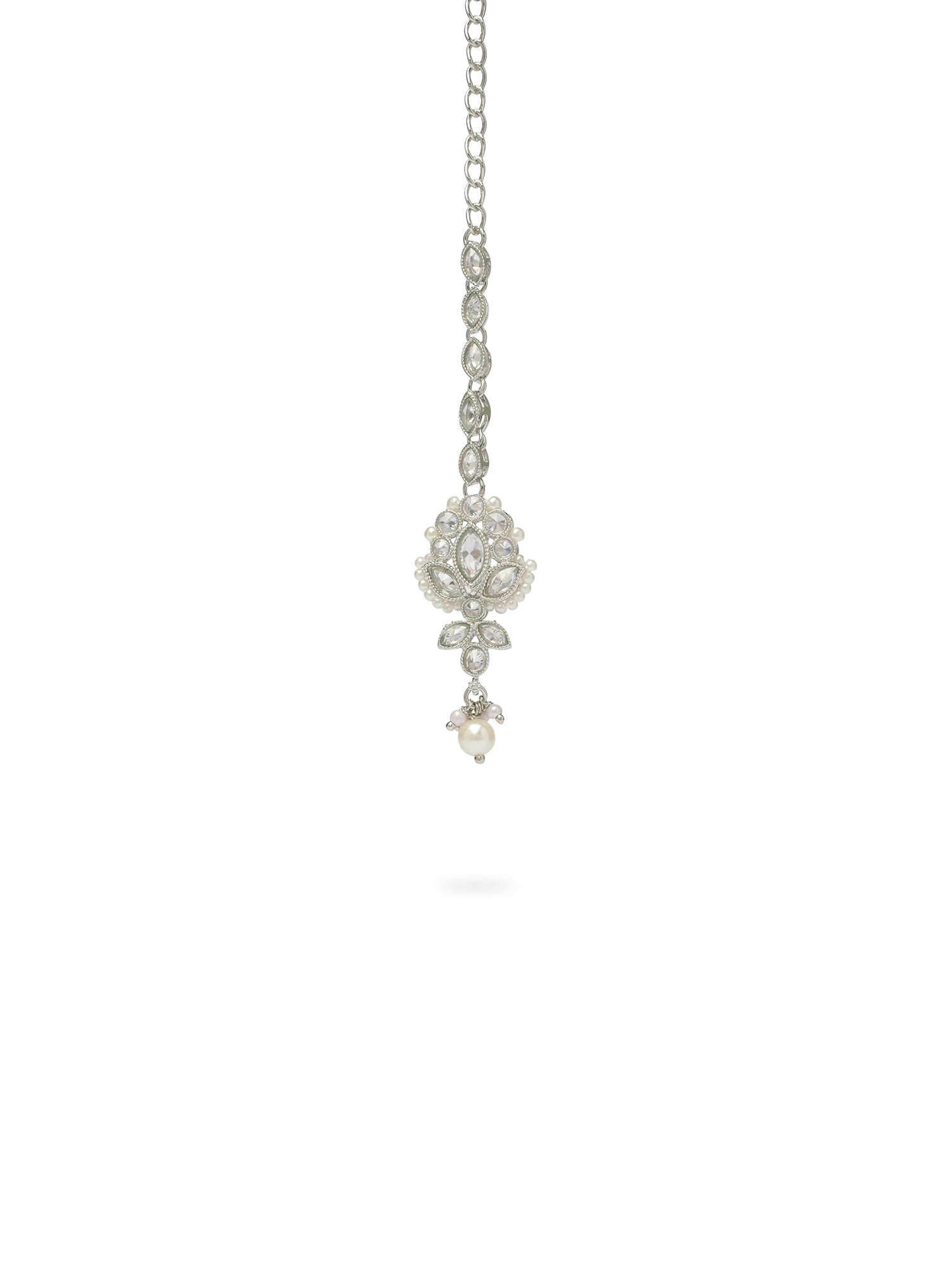 Bhavini Necklace Set in Rhodium