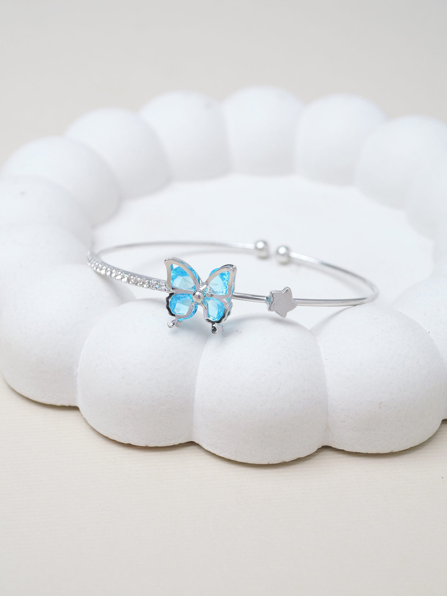 Butterfly Children's Bracelet in Light Blue