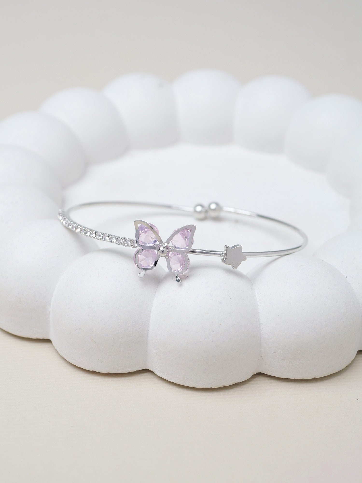 Butterfly Children's Bracelet in Light Pink