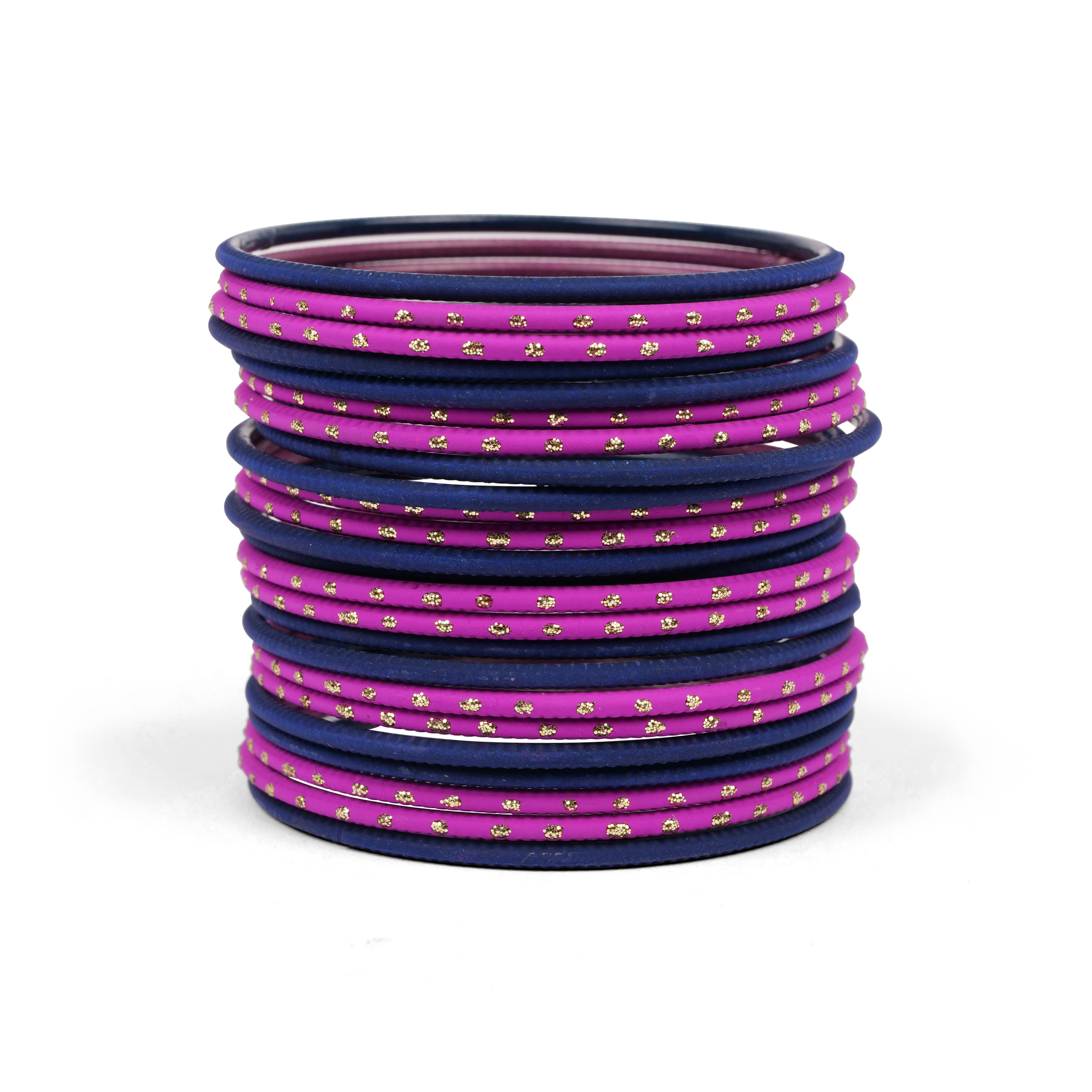Purple and Blue Bangle Stack