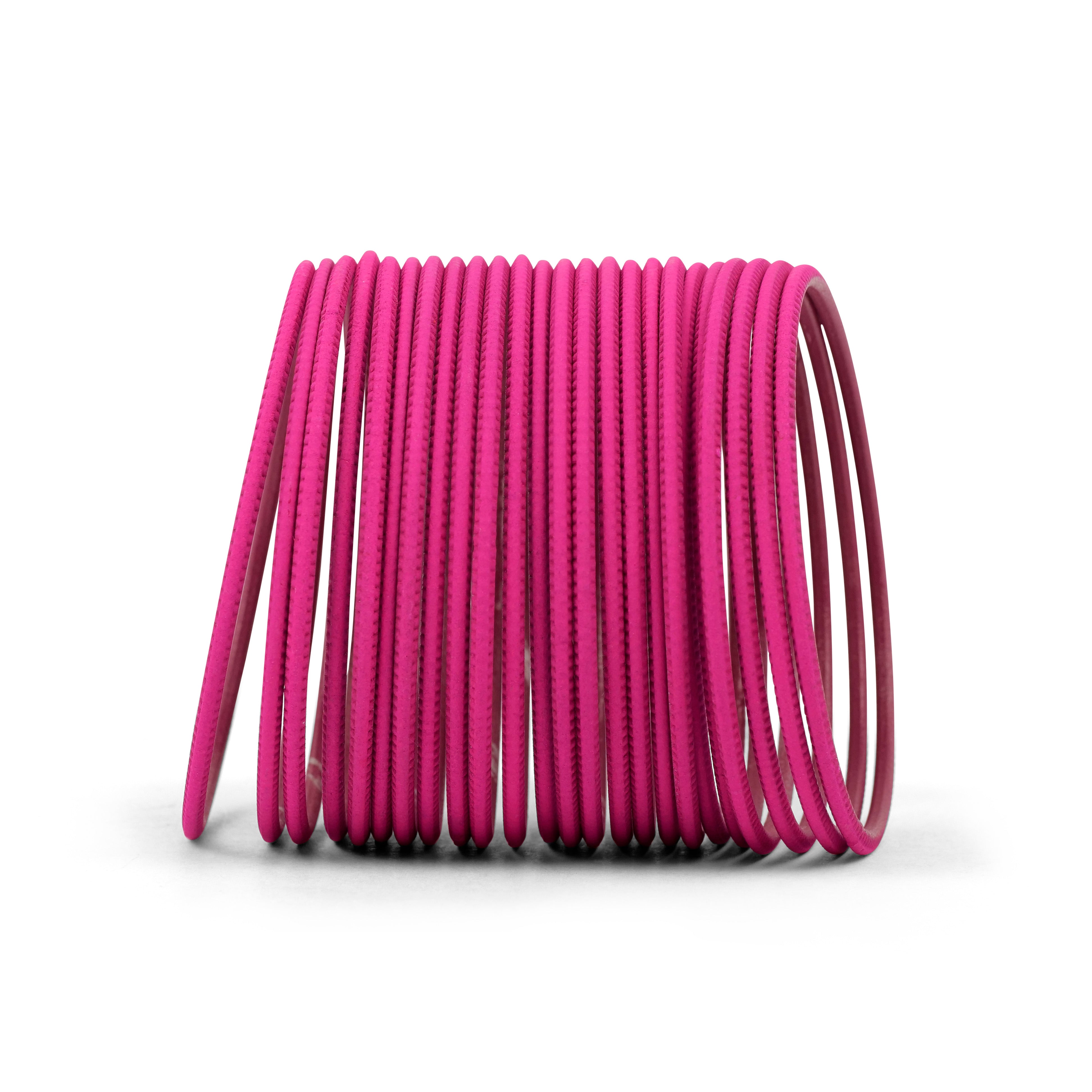 Hot Pink Plain Bangles