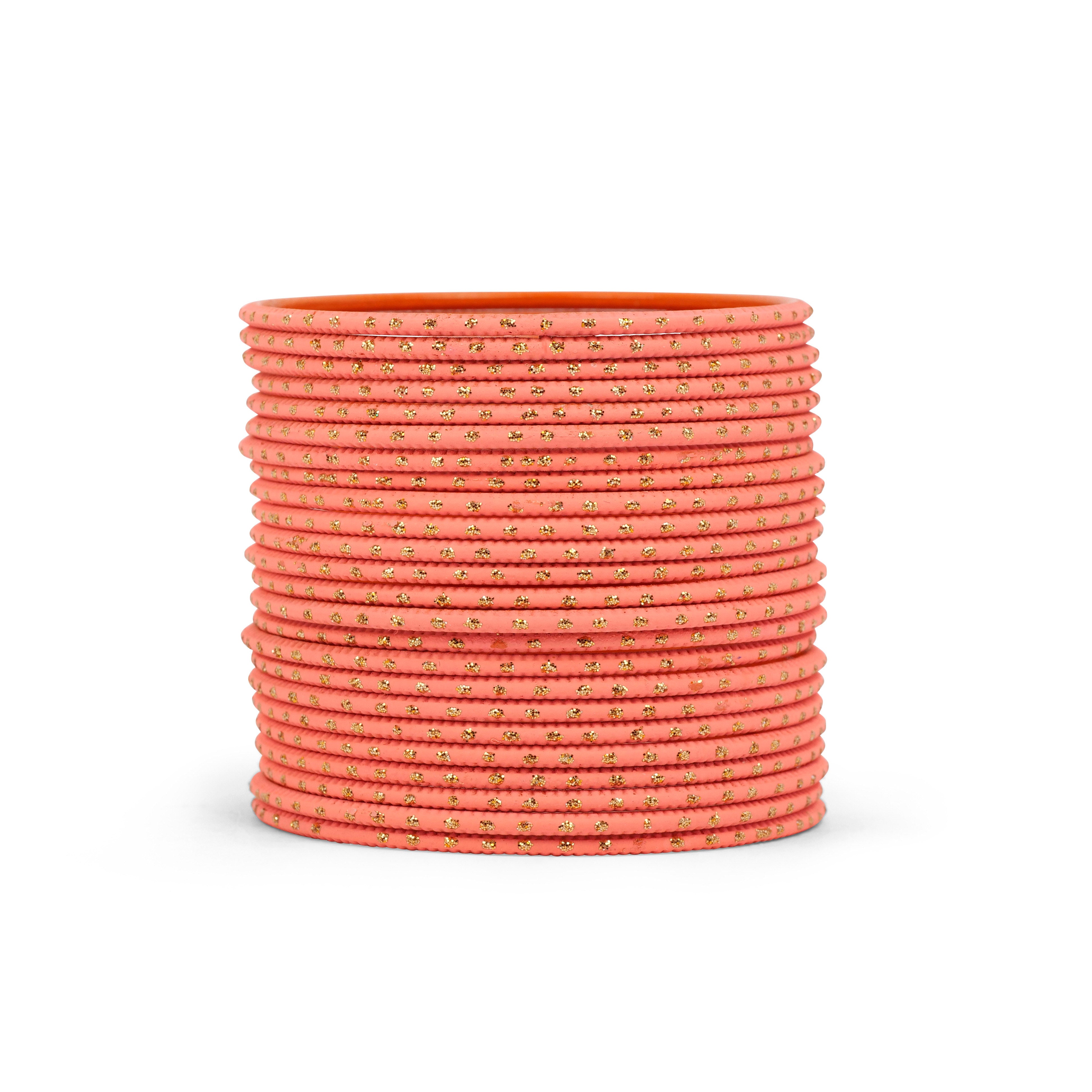 Roseate Gold Dot Bangles