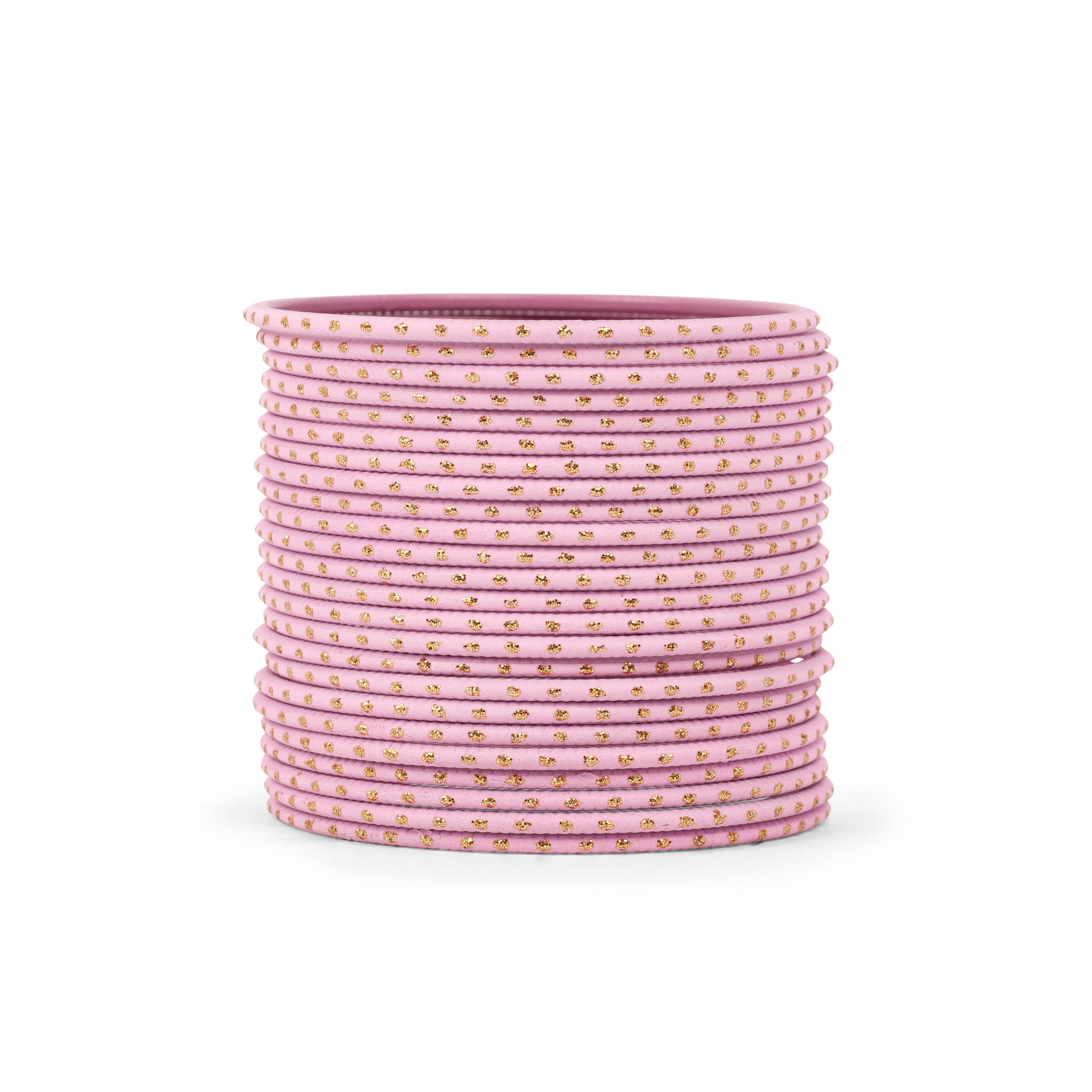 Blush Pink Gold Dot Bangles