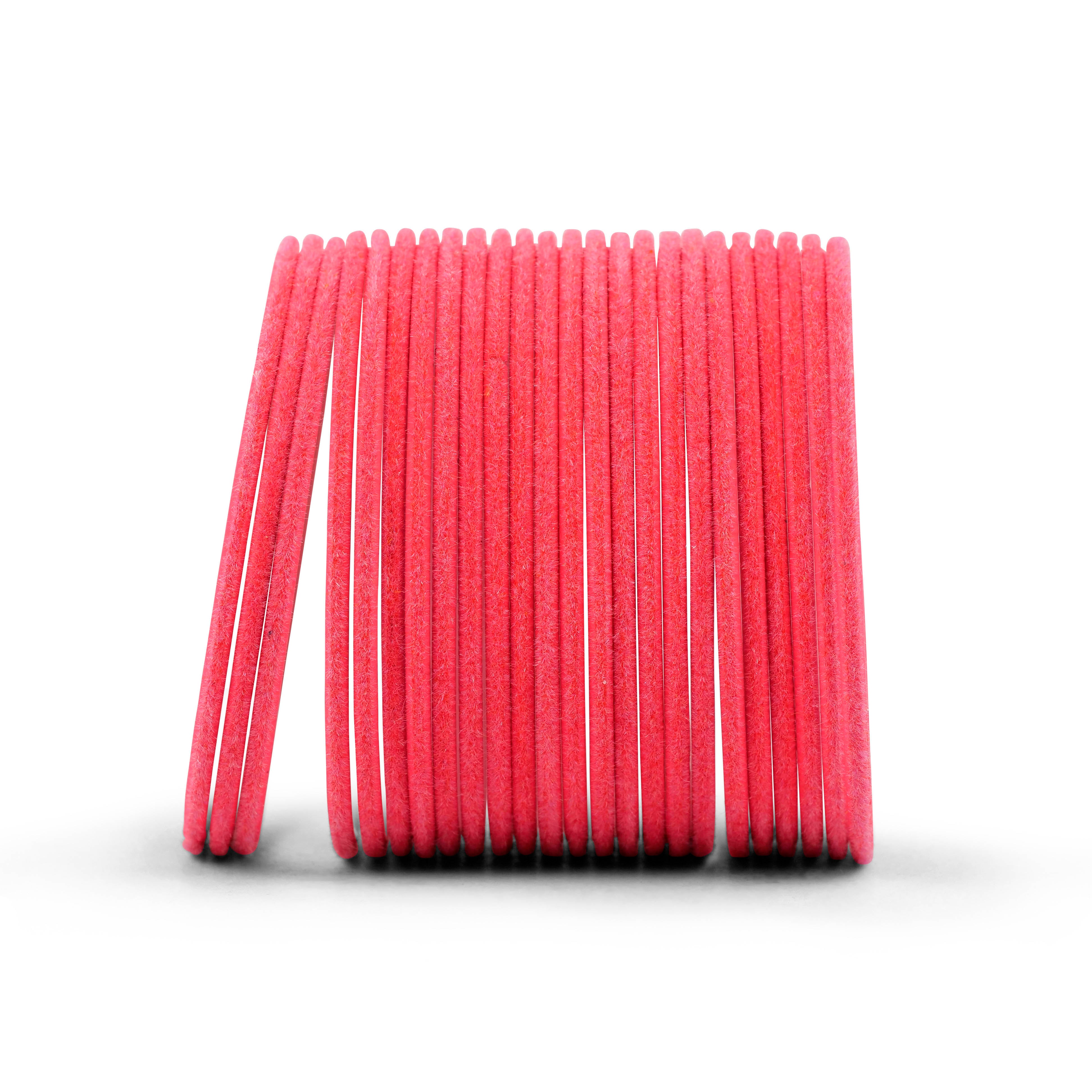 Rosette Pink Velvet Bangles