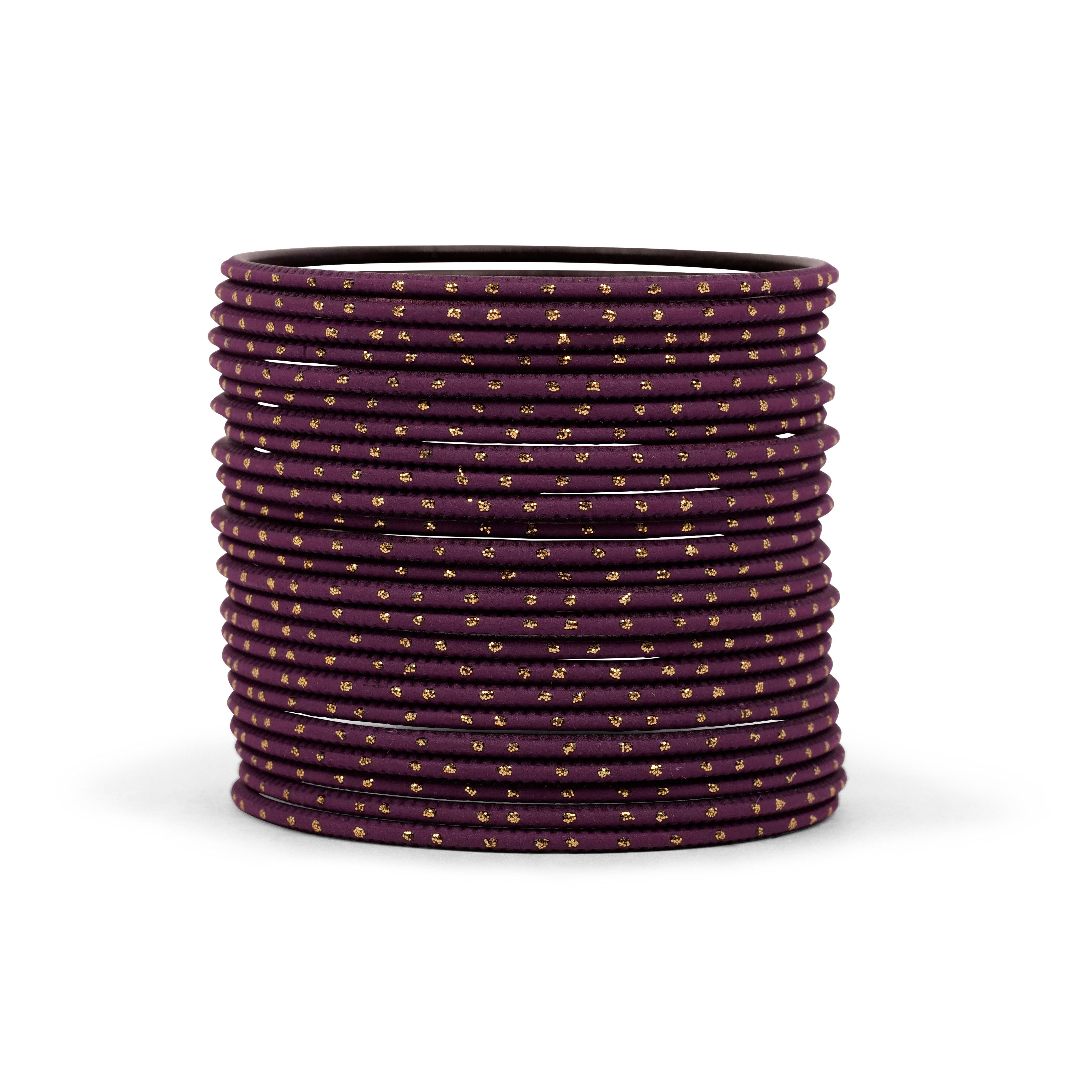 Mulberry Gold Dot Glitter Bangles