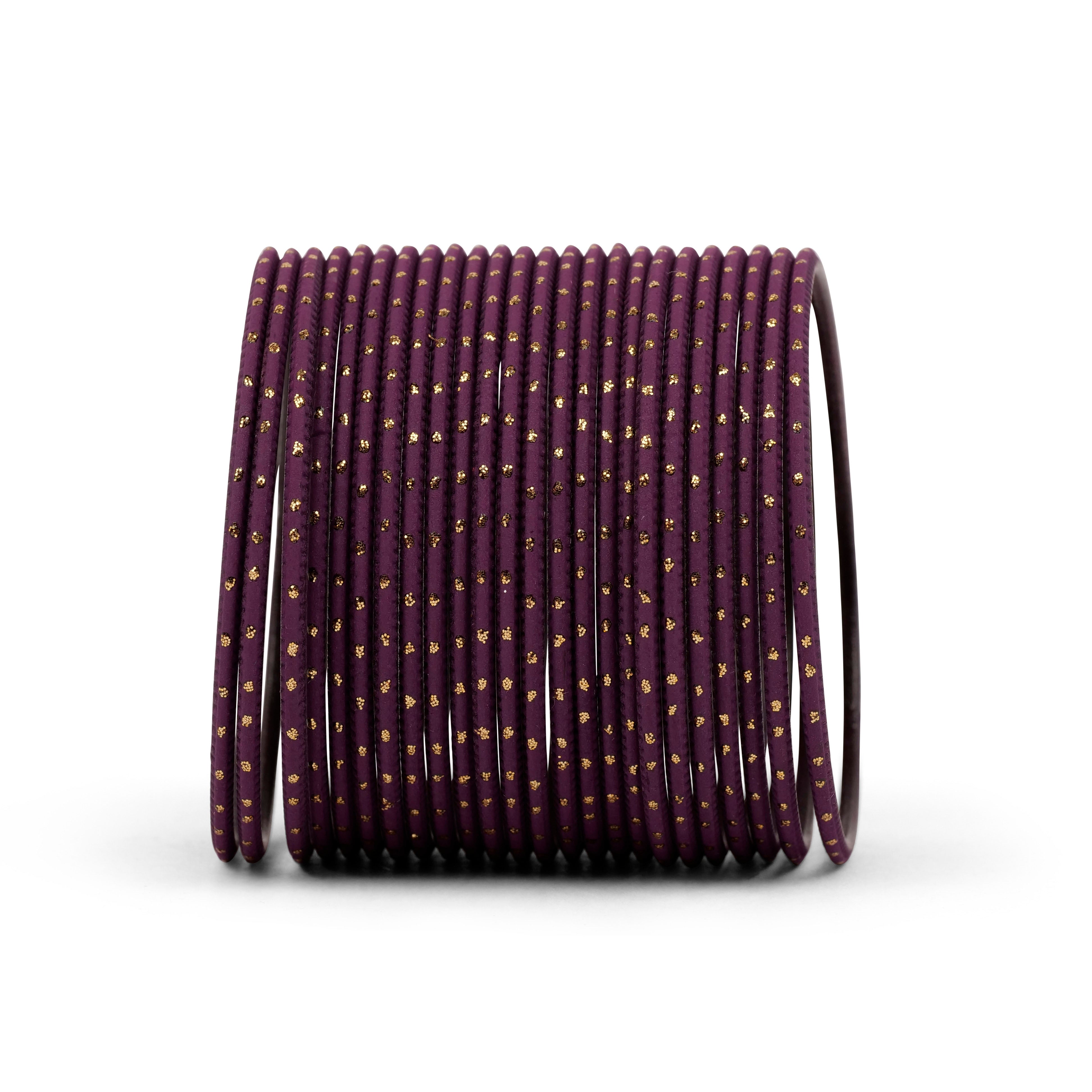 Mulberry Gold Dot Glitter Bangles