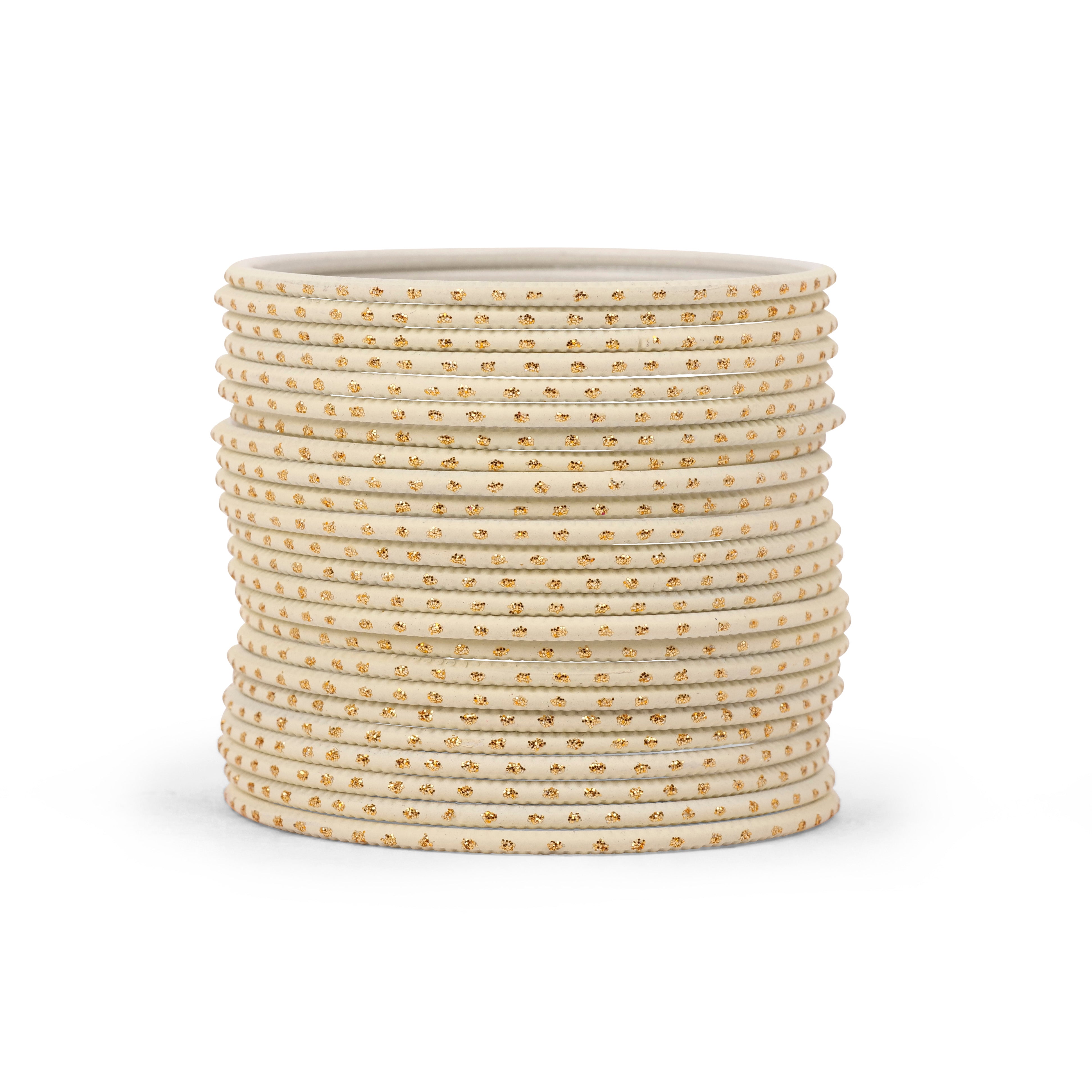 Vanilla Gold Dot Bangles