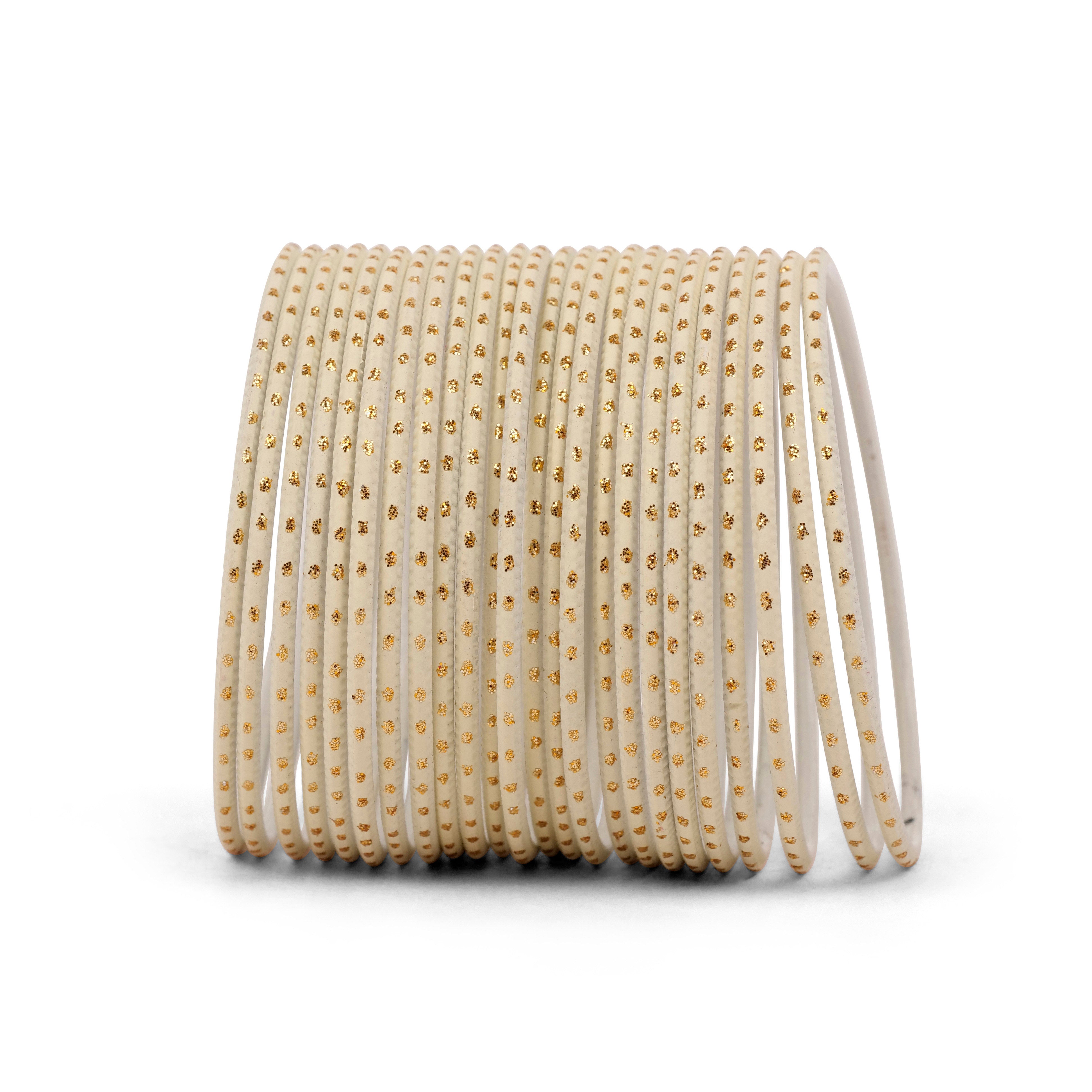 Vanilla Gold Dot Bangles
