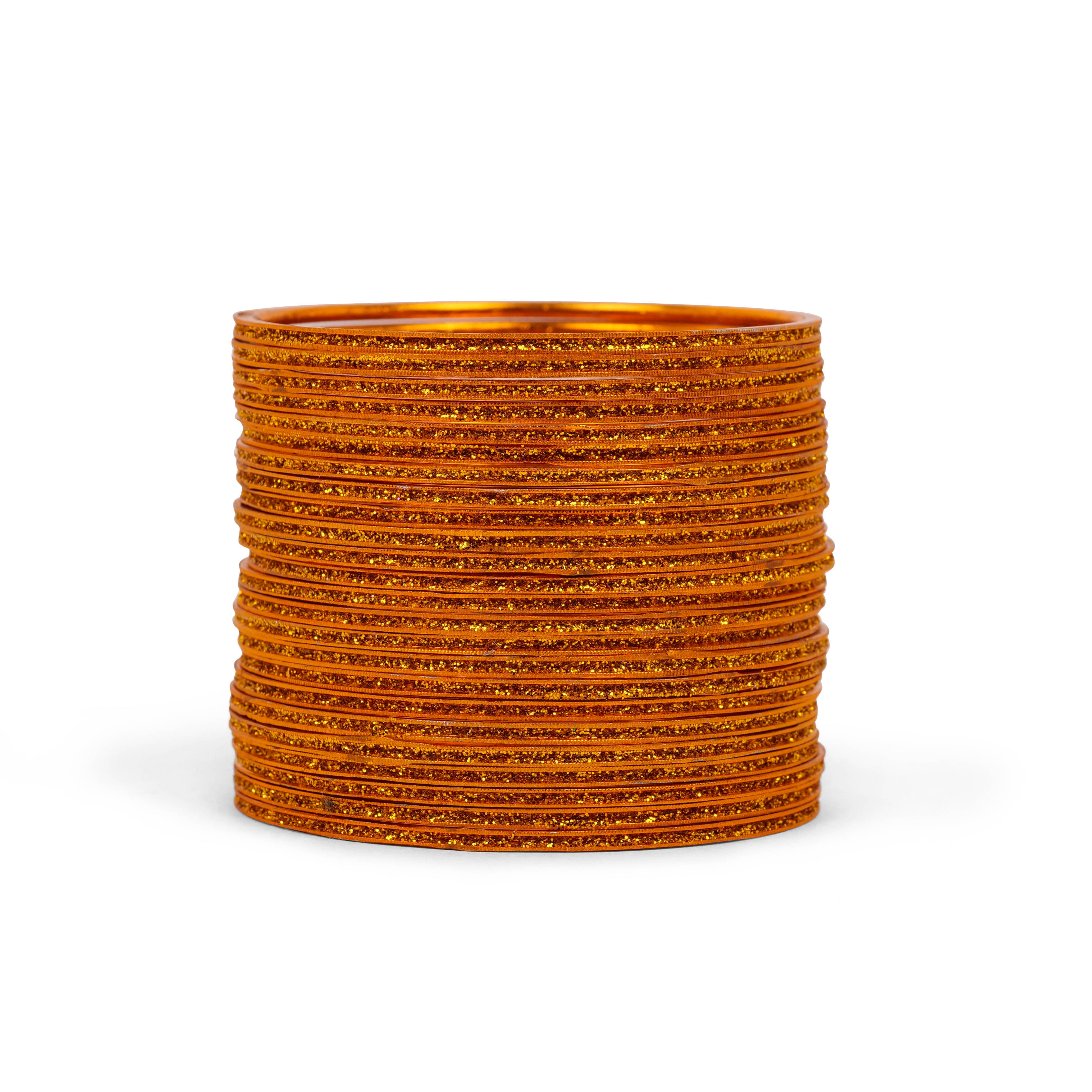 Orange Glitter Bangles