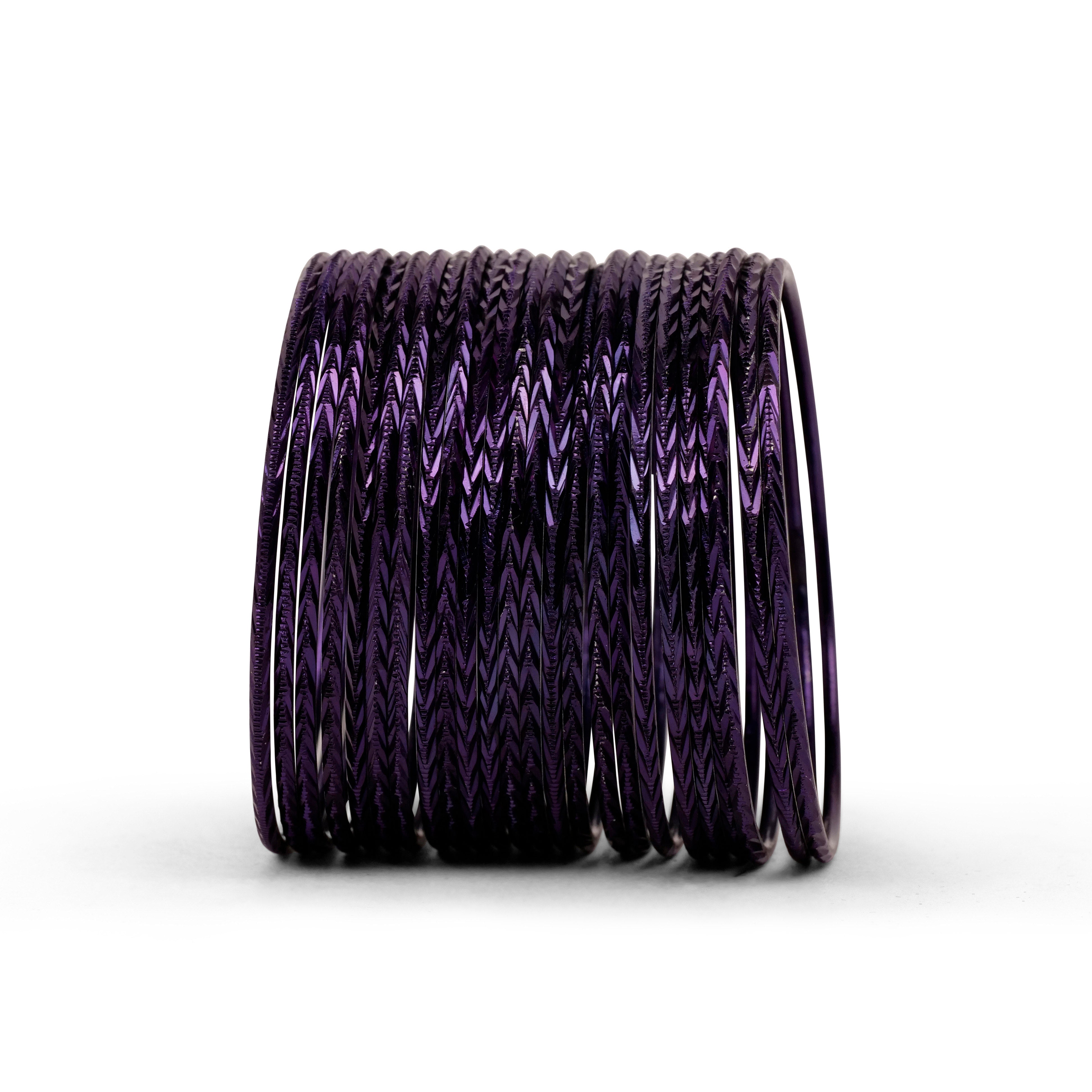 Aubergine Plait Bangles
