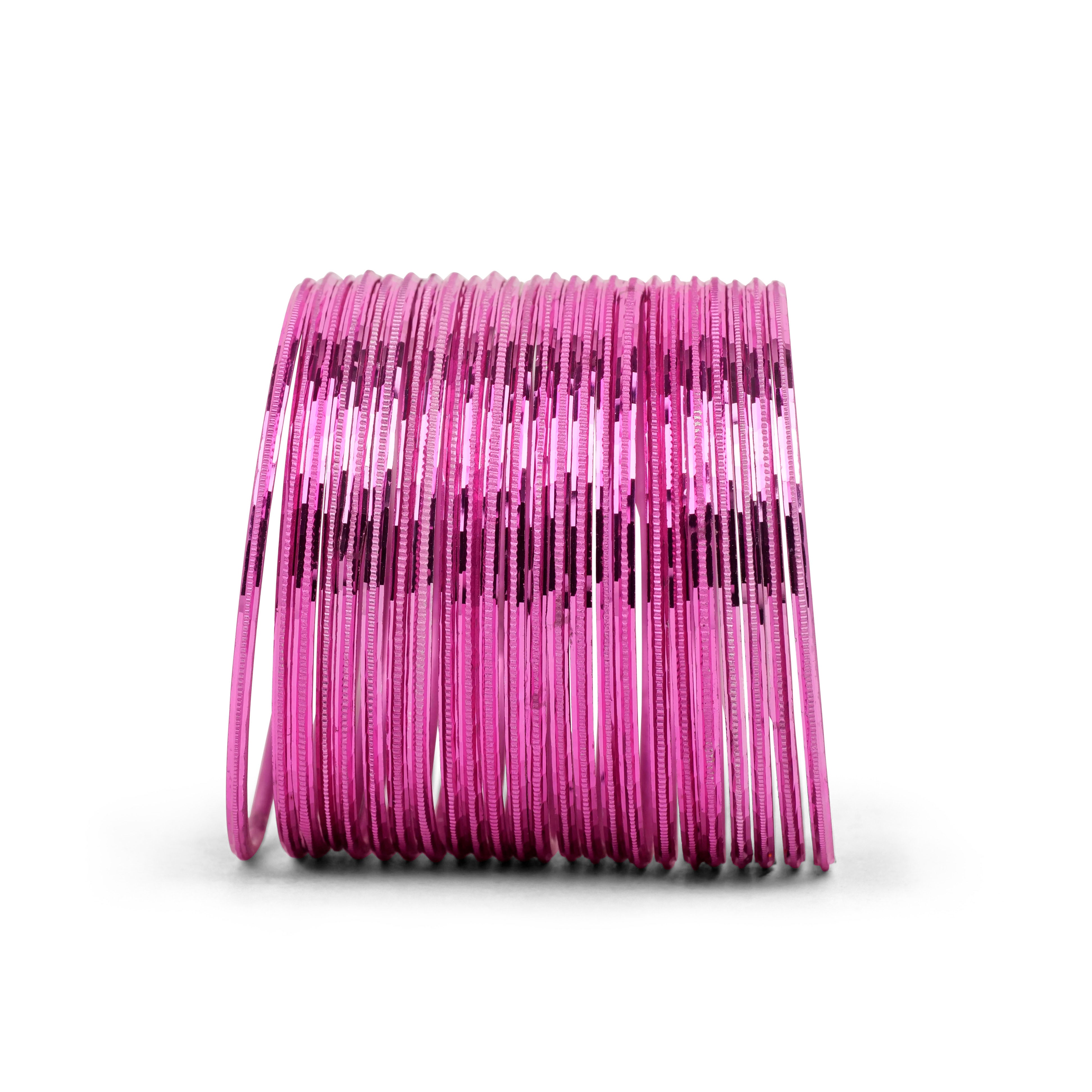 Rimmed Pink Bangles
