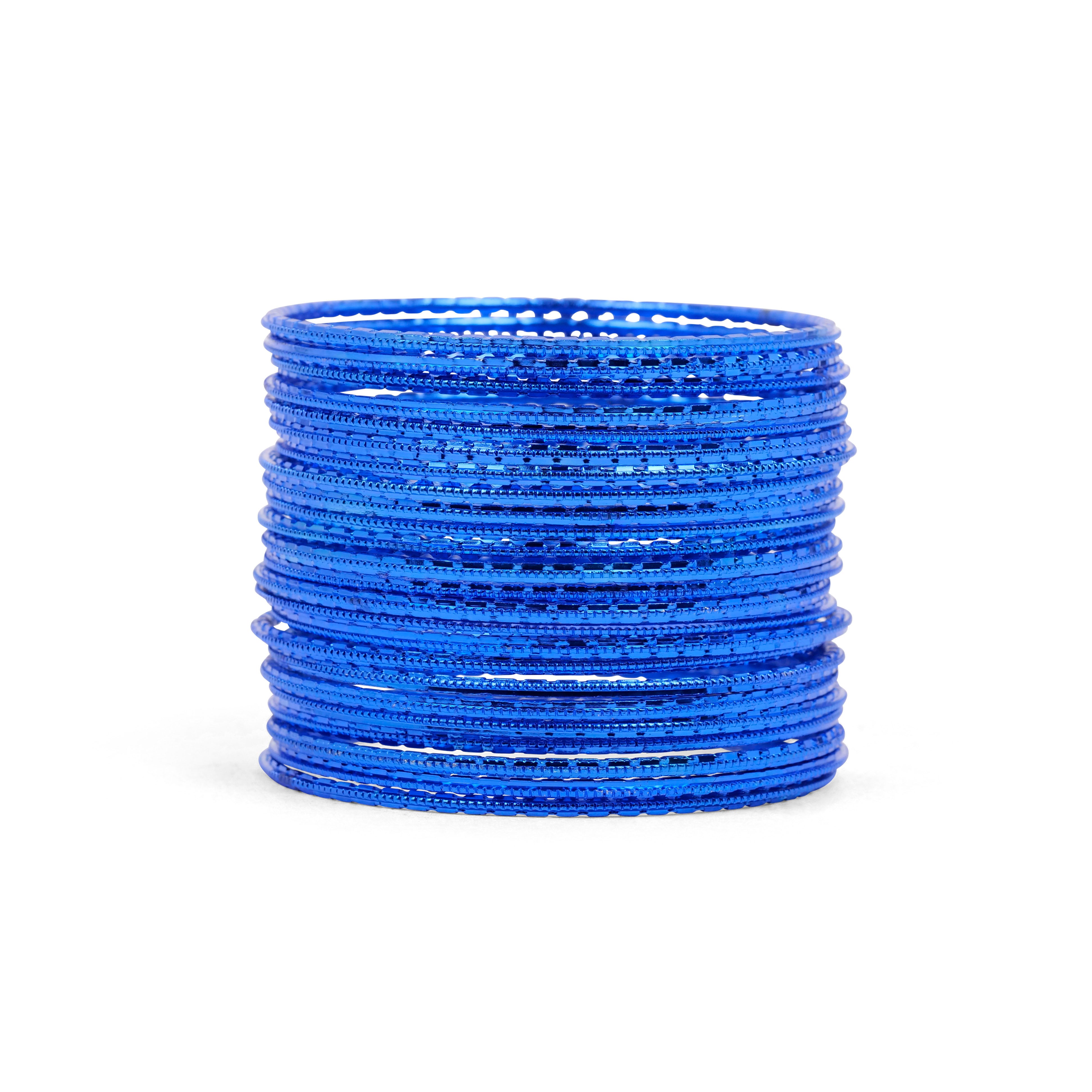 Lapis Blue Patterned Bangles