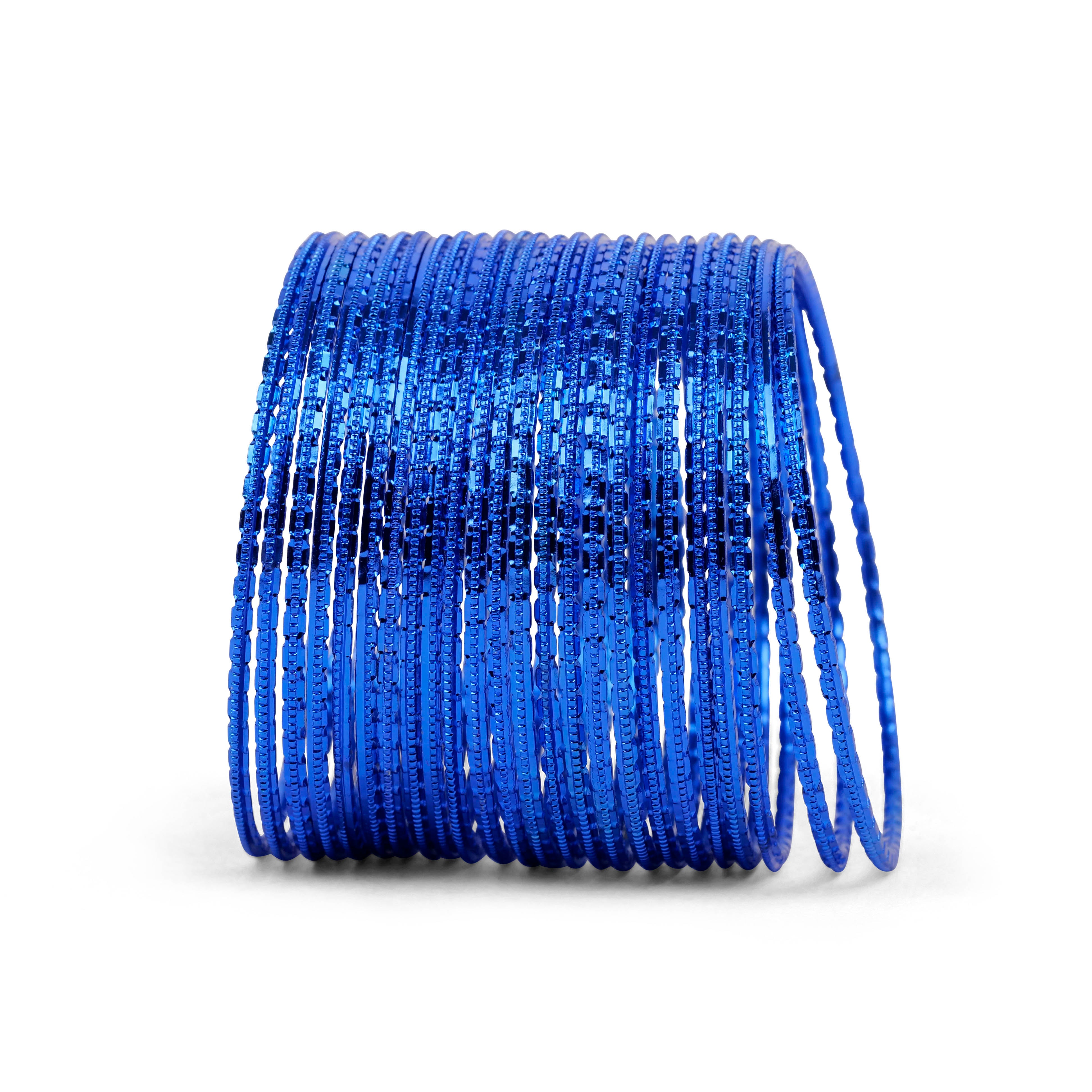 Lapis Blue Patterned Bangles