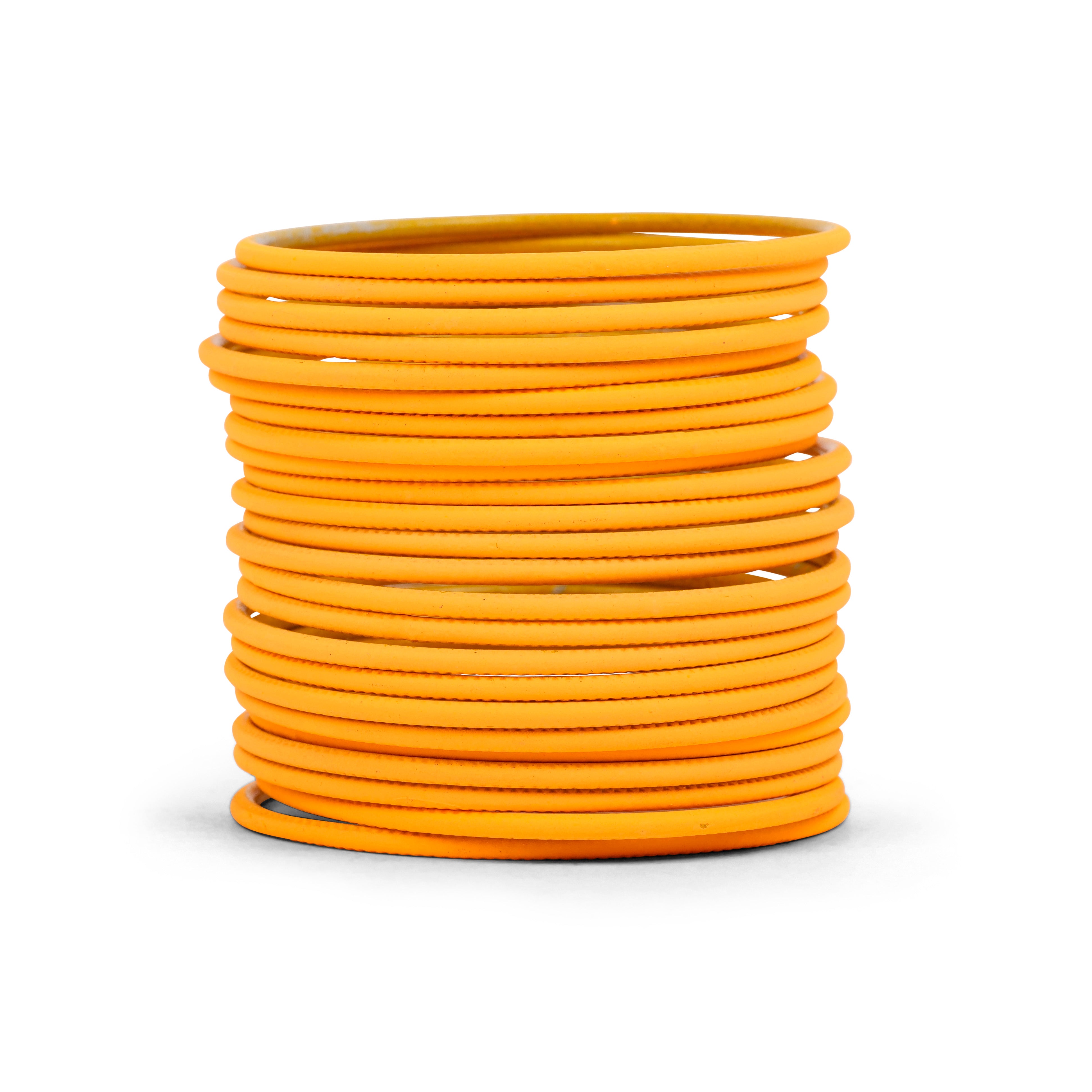 Pumpkin Orange Plain Bangles