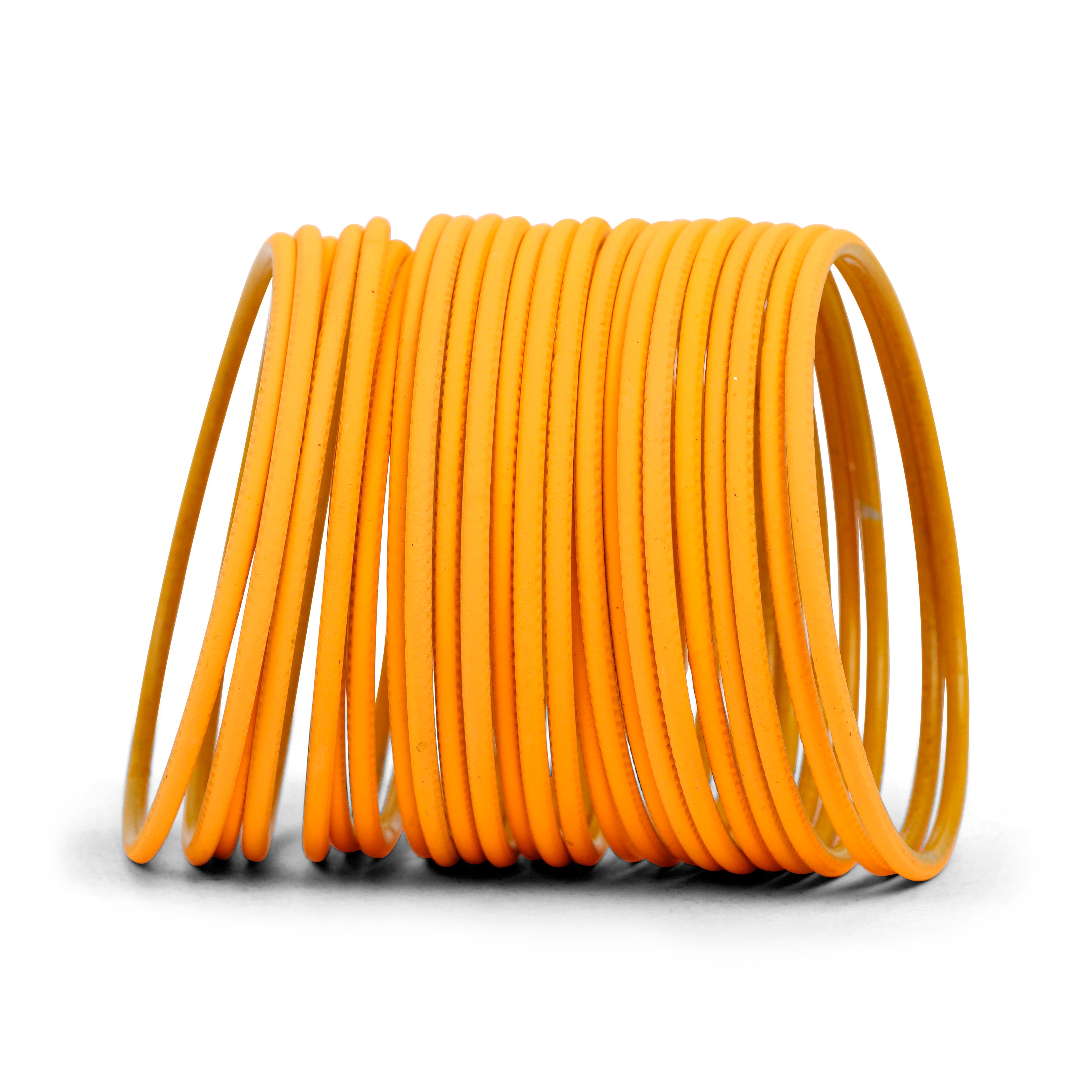 Pumpkin Orange Plain Bangles