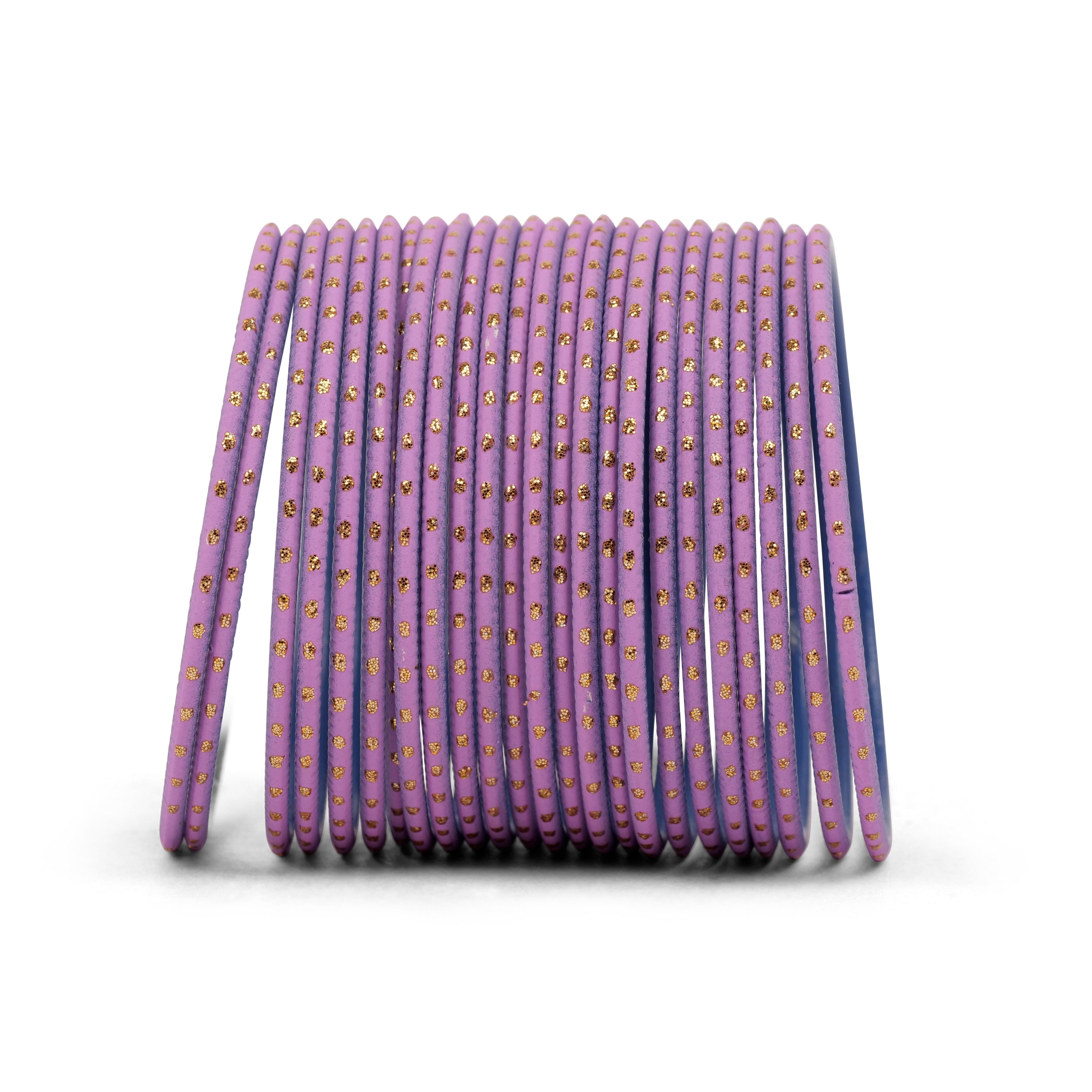 Lilac Gold Dot Bangles