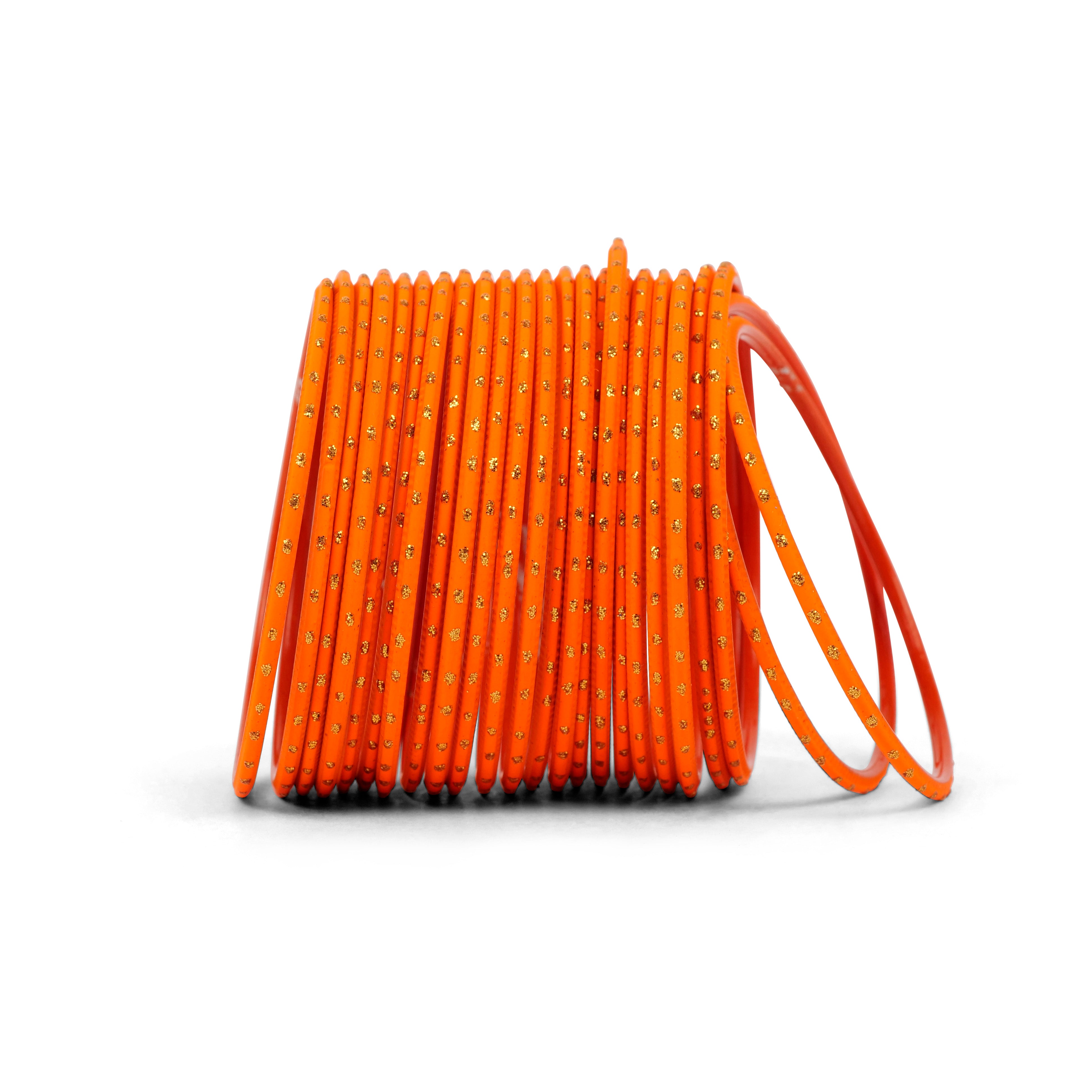 Orange Gold Dot Bangles
