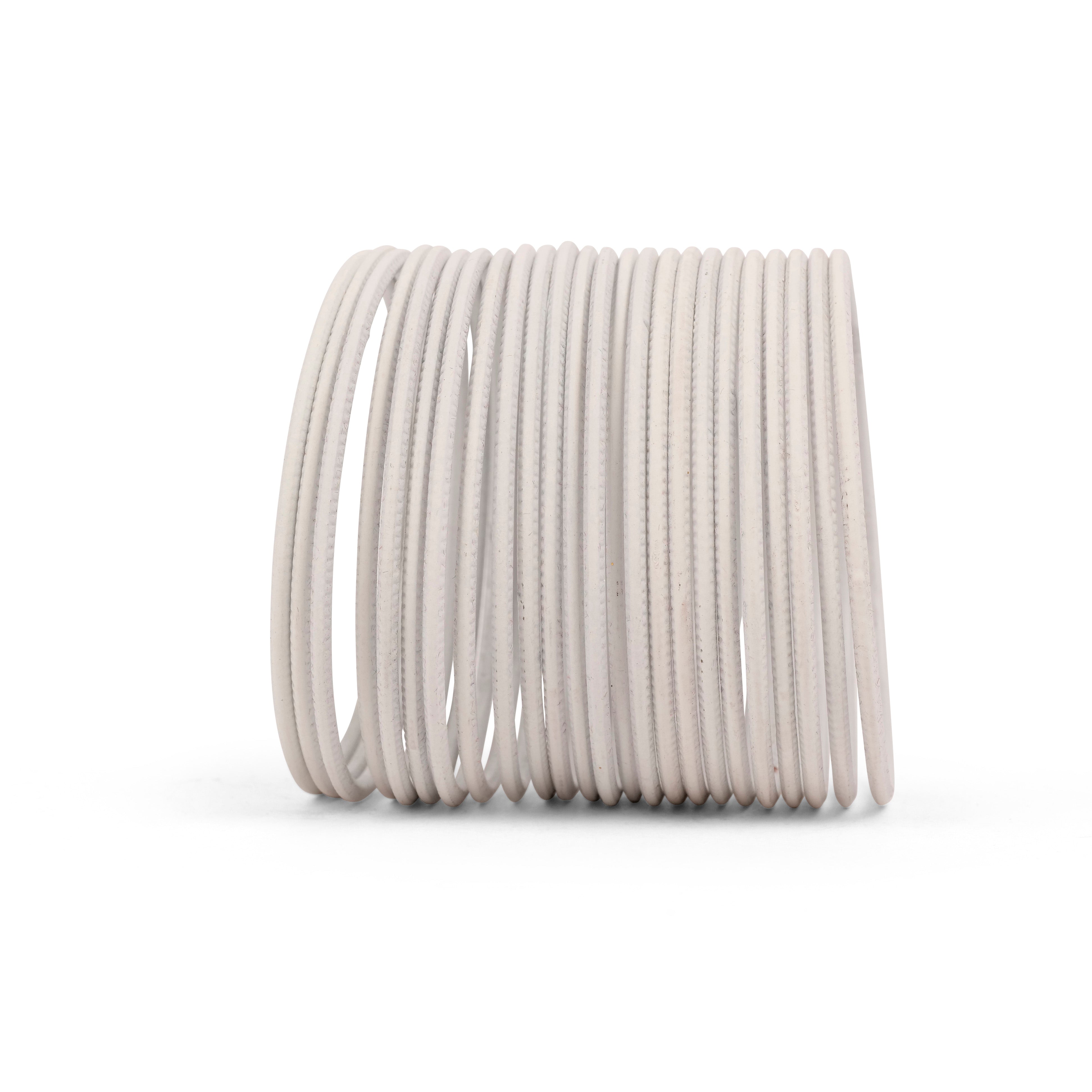 Pure White Plain Bangles