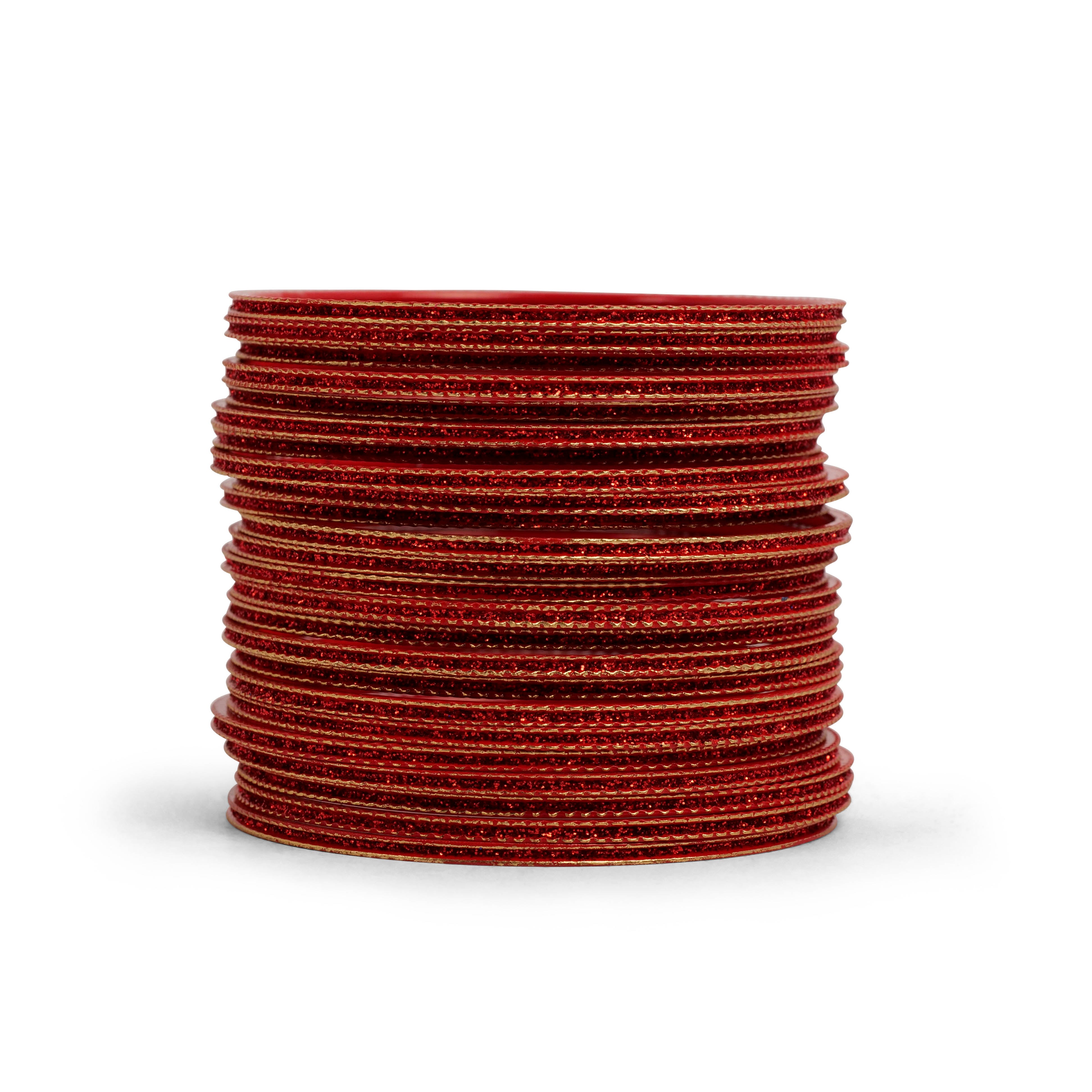 Red Glitter Bangles