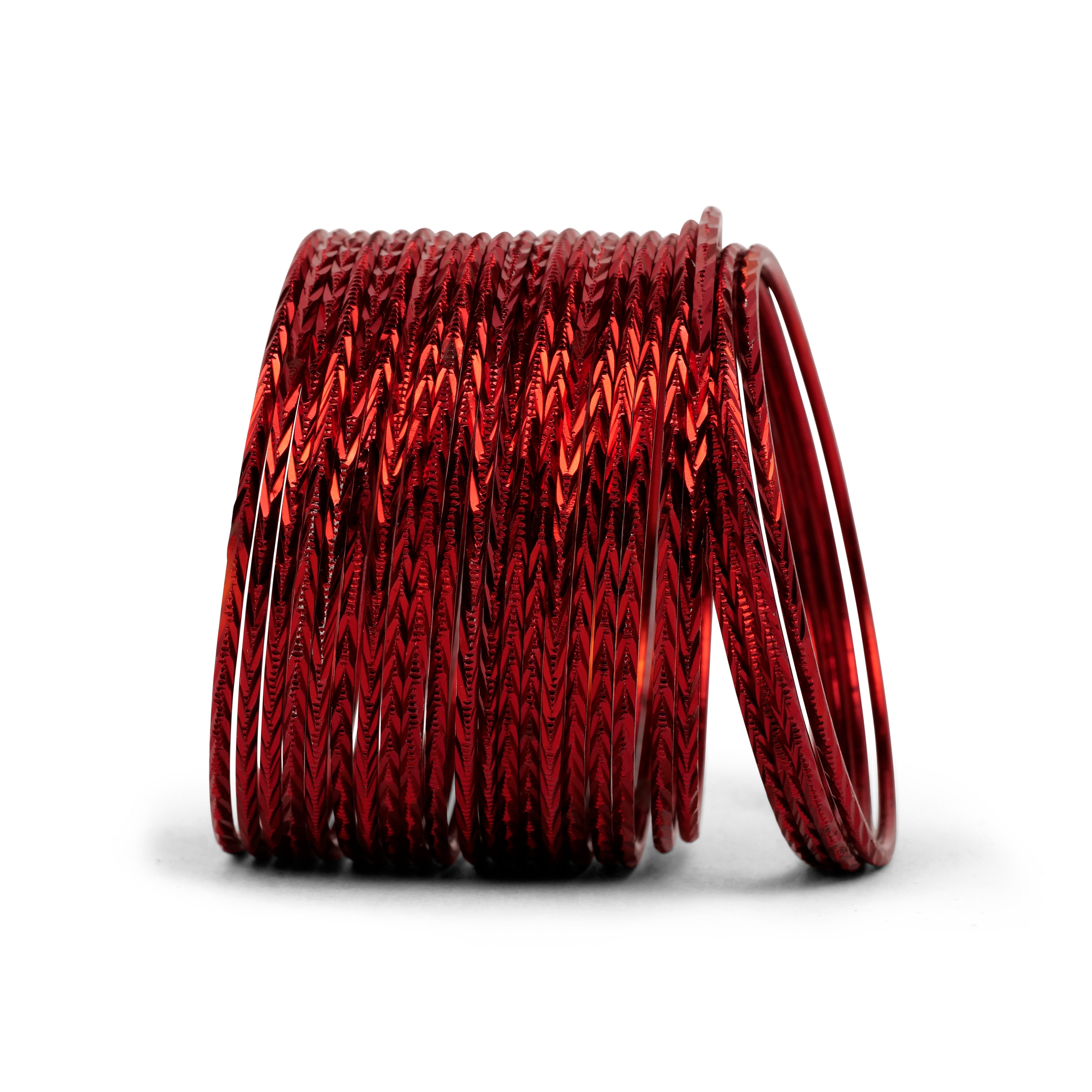Maroon Plait Bangles