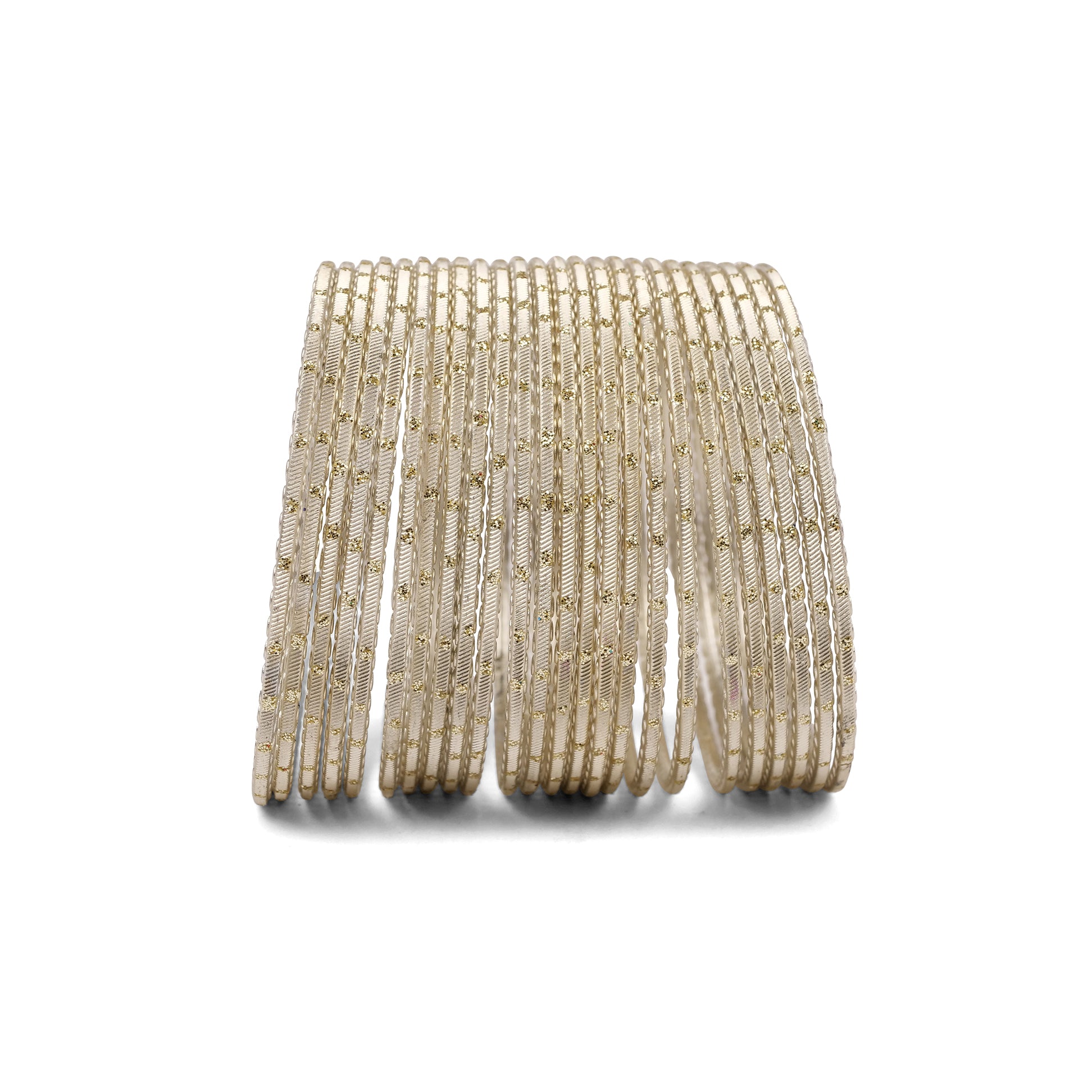 Ivory Cream Glitter Bangles