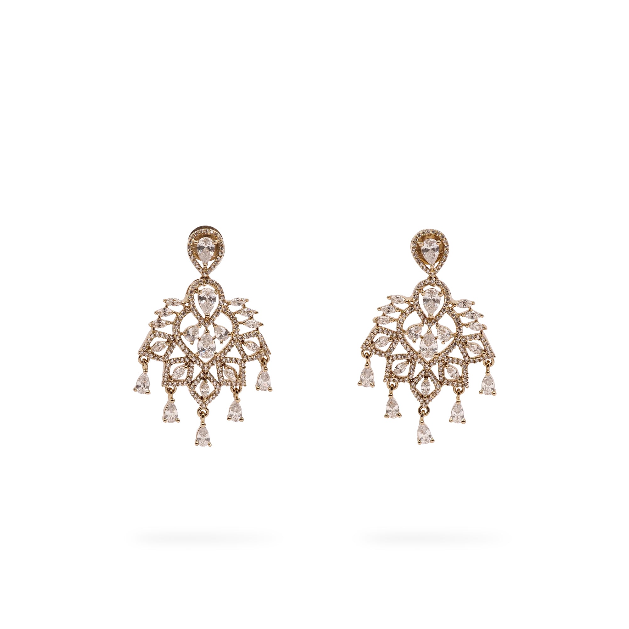 Avery Cubic Zirconia Earrings in White