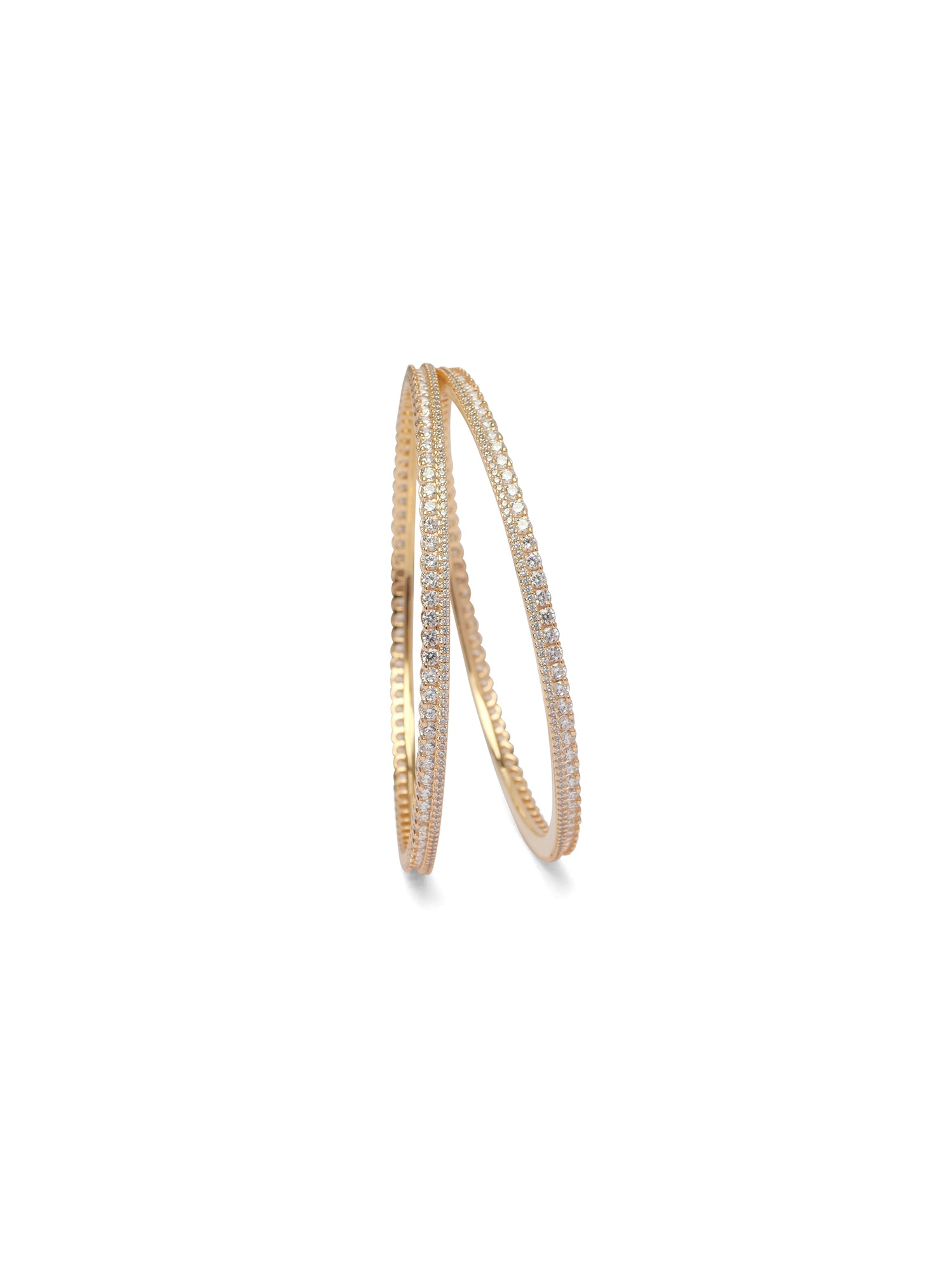 Camille Cubic Zirconia Bangles in White
