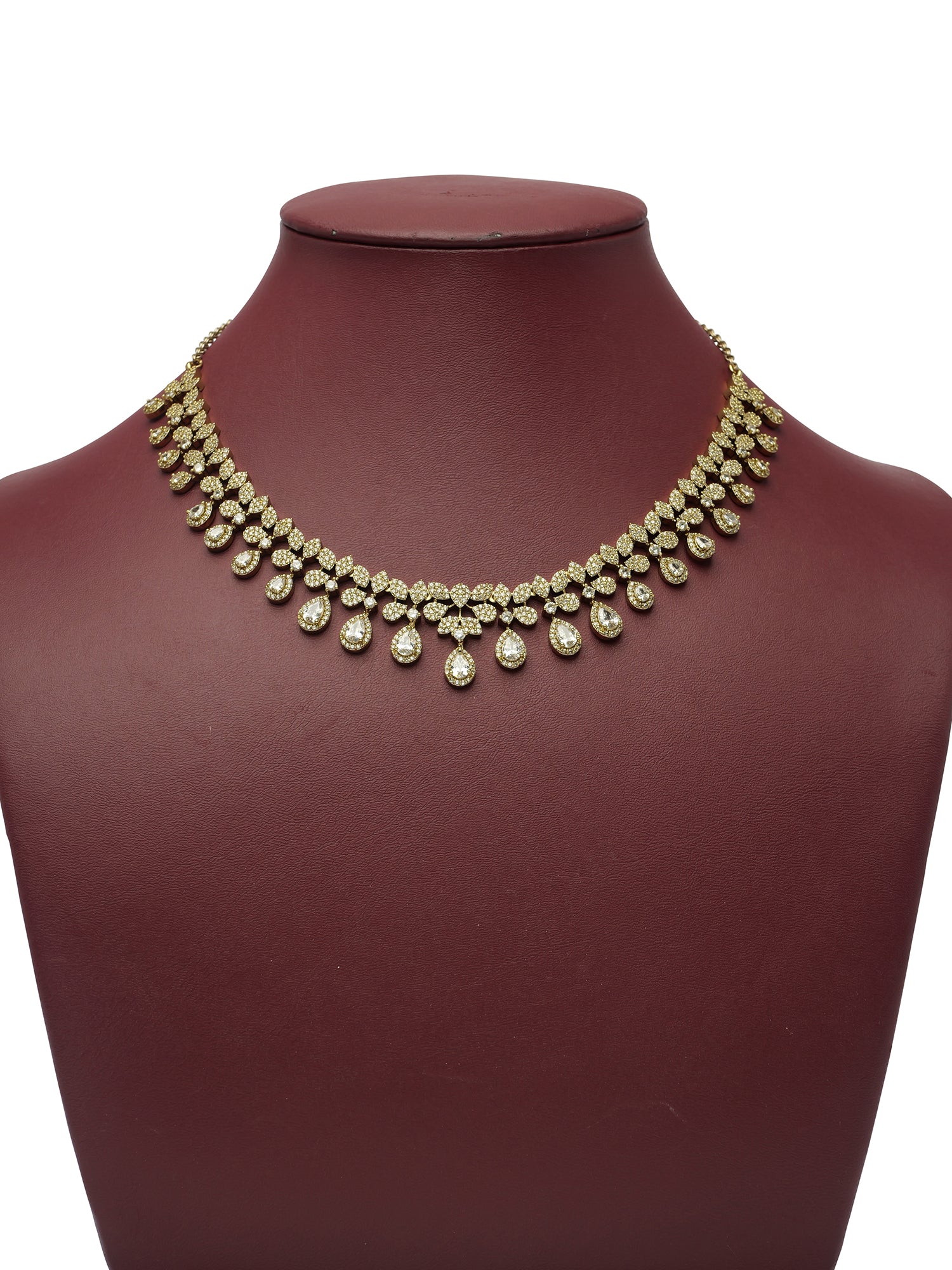 Celia Cubic Zirconia Necklace Set in White