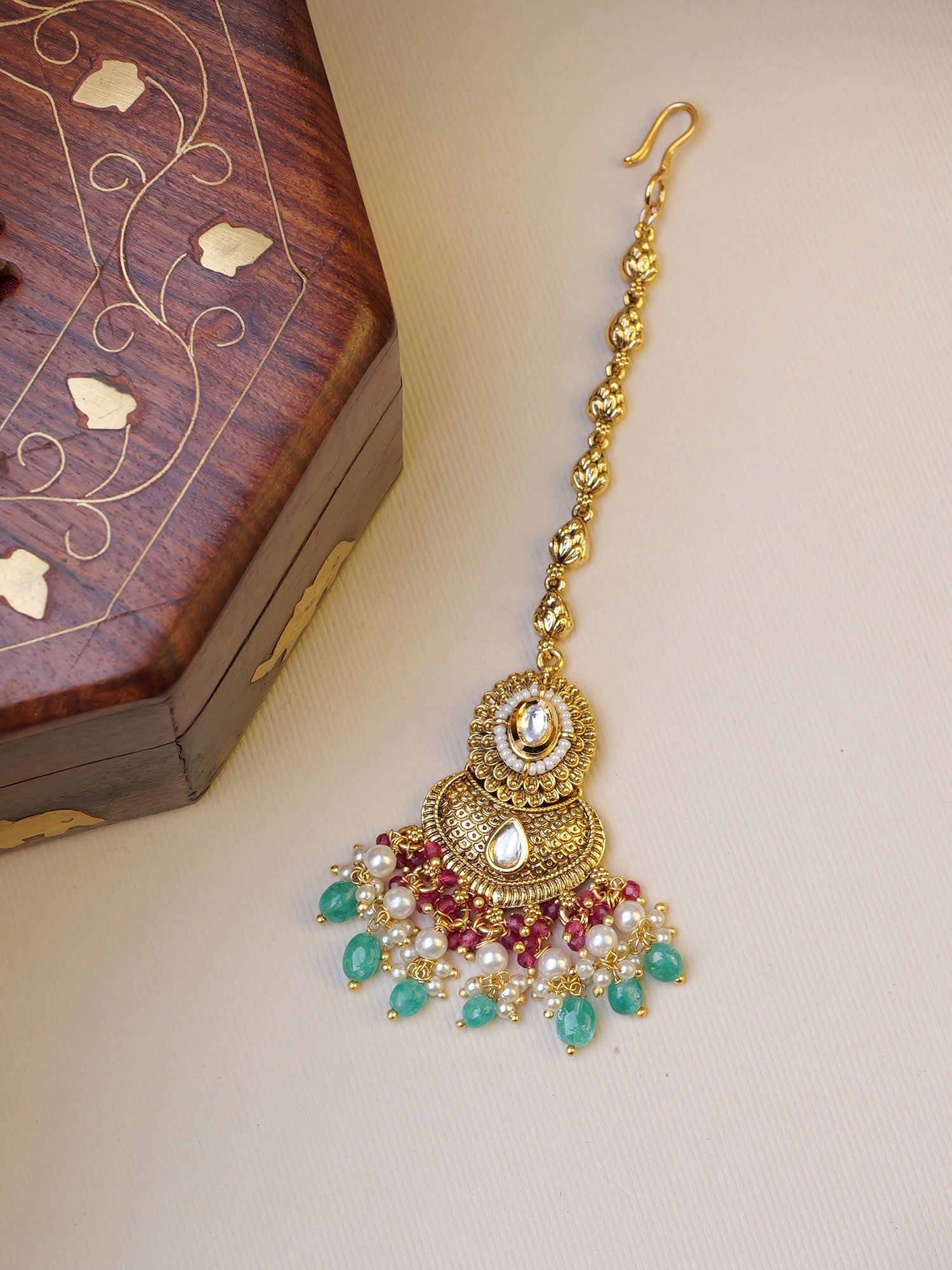 Chandri Maang Tikka in Multi