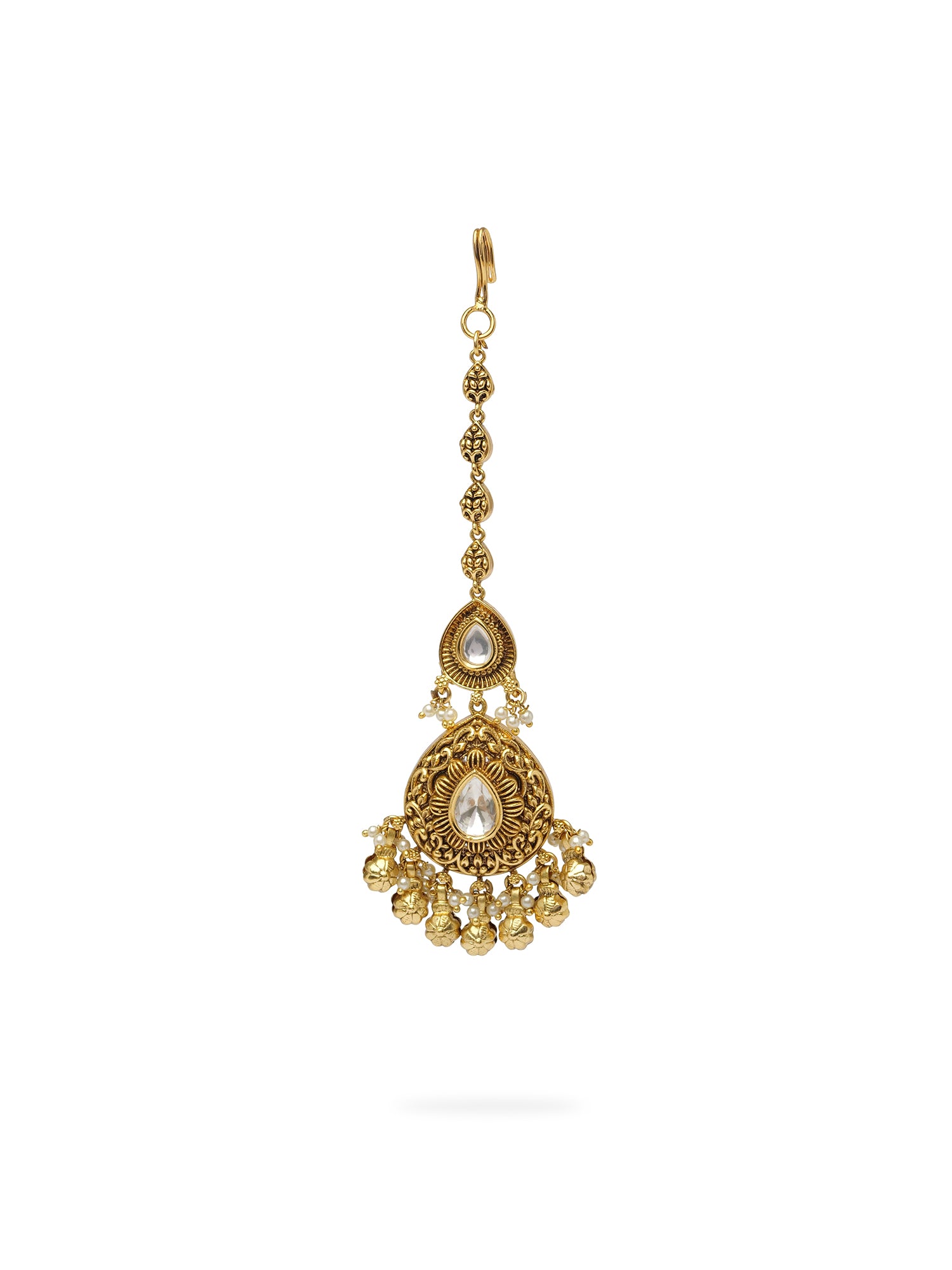 Chandrika Kundan Bridal Necklace Set in White