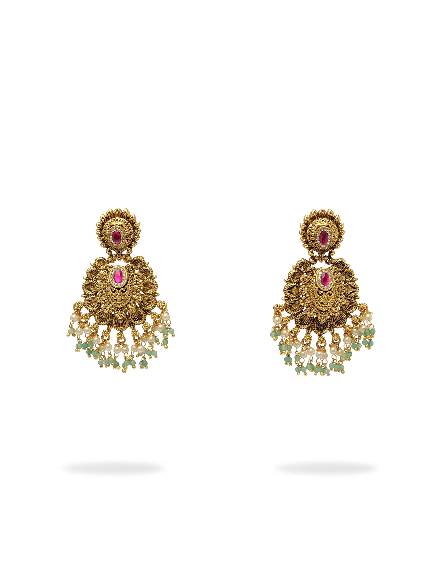 Charita Necklace Set in Hot Pink and Mint