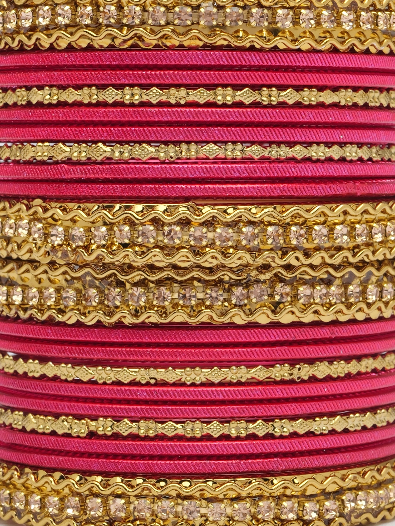 Children's Two-Hand Bangle Set in Hot Pink