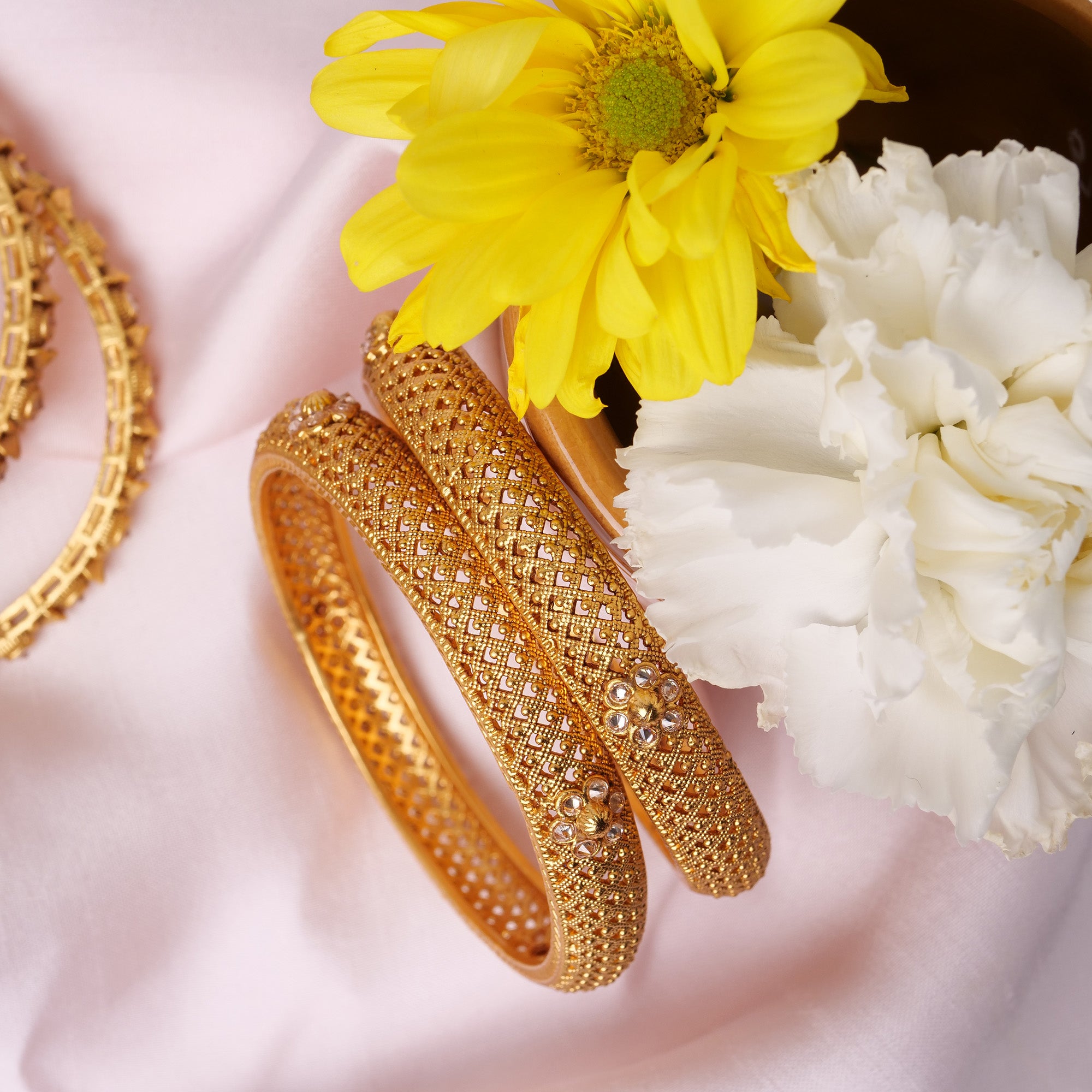 Classic Floral Filigree Bangles