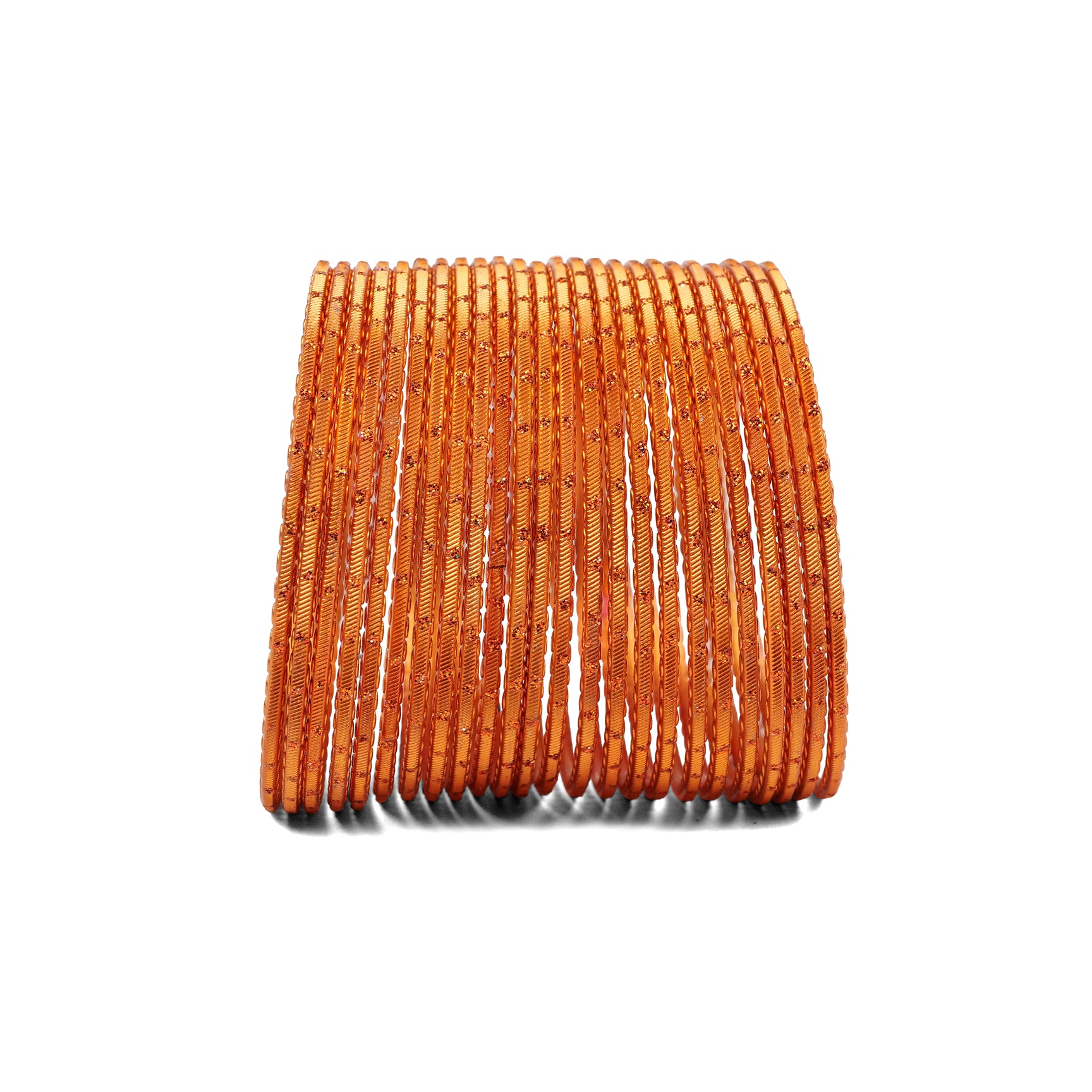 Dark Orange Glitter Bangles