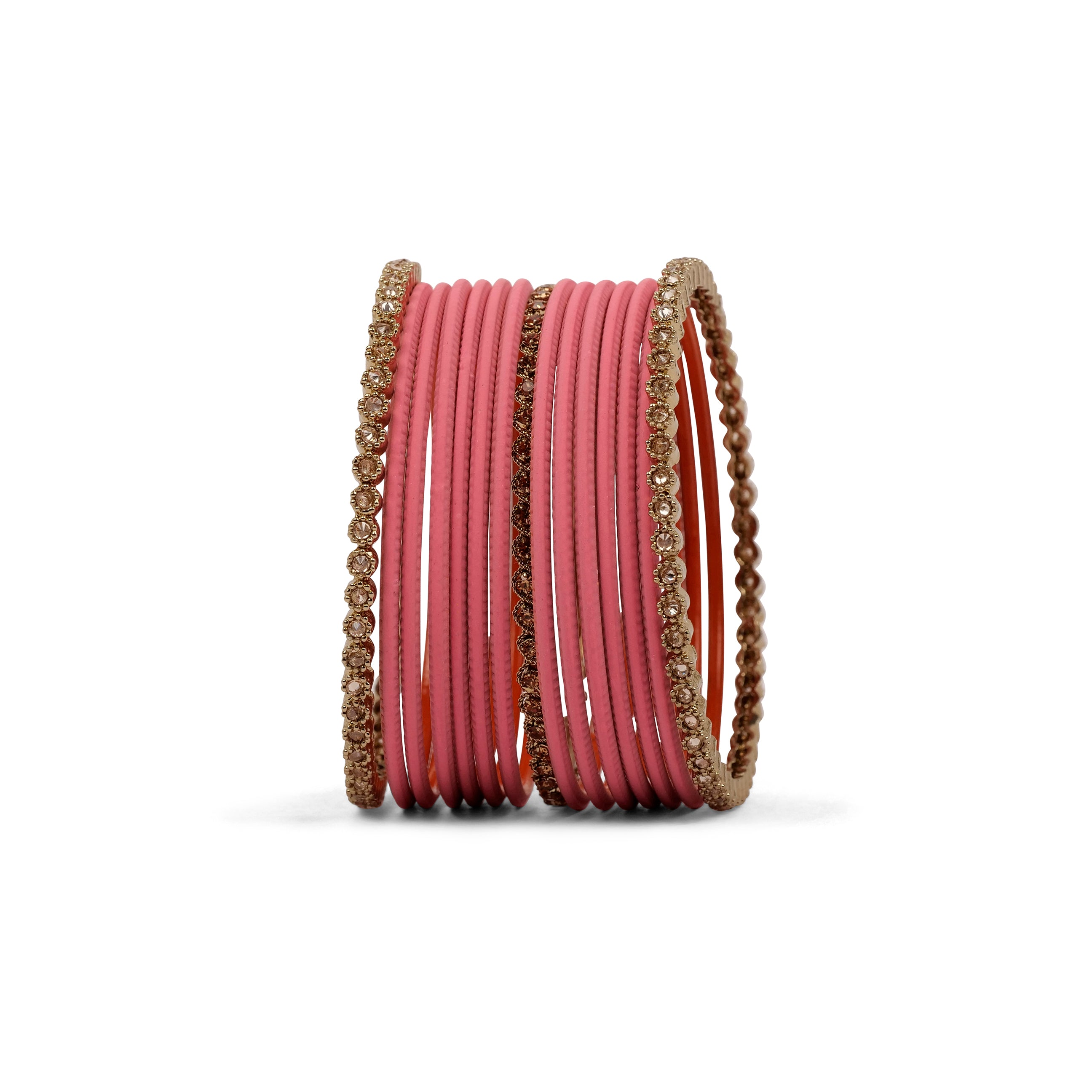Radiant Bangle Set in Light Pink