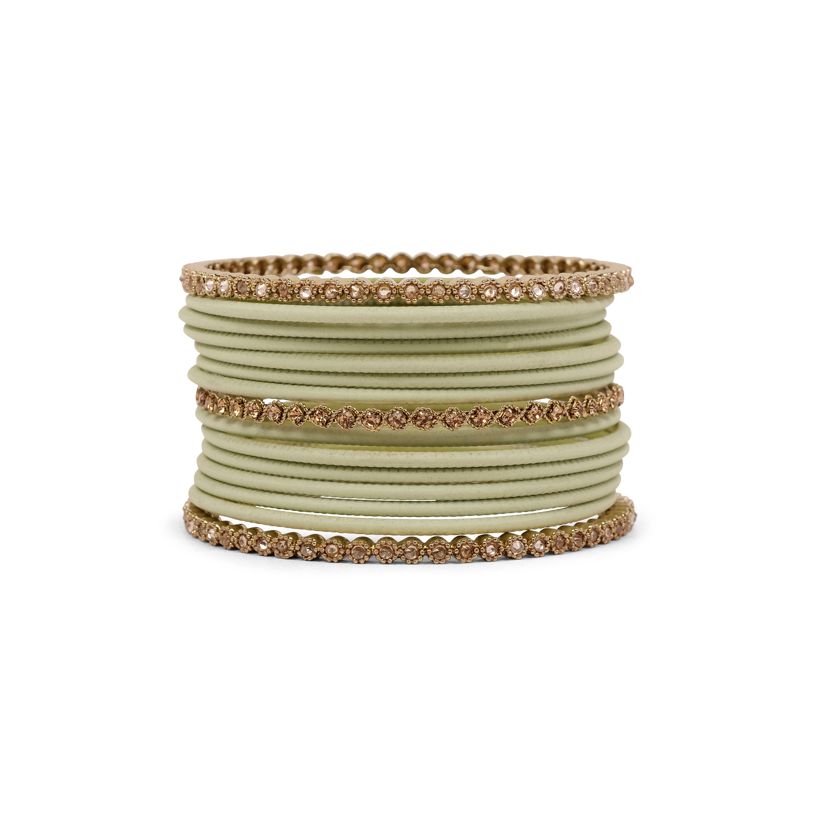 Radiant Bangle Set in Mint