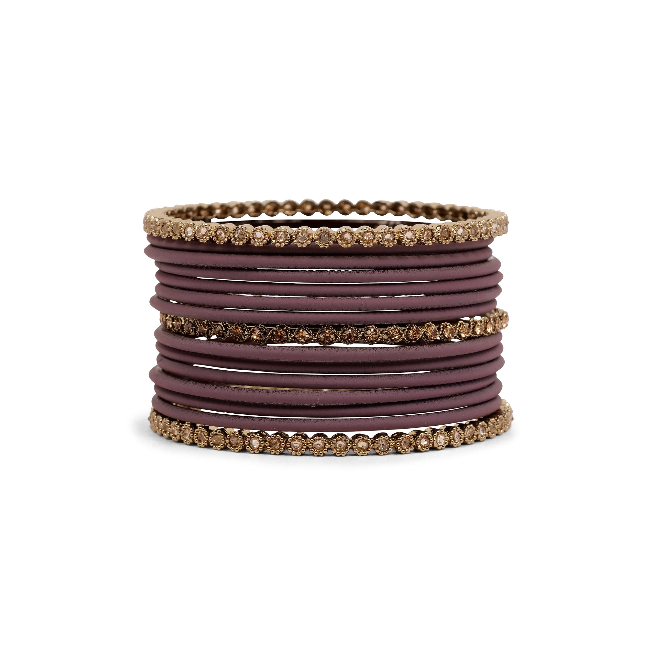 Radiant Bangle Set in Purple 