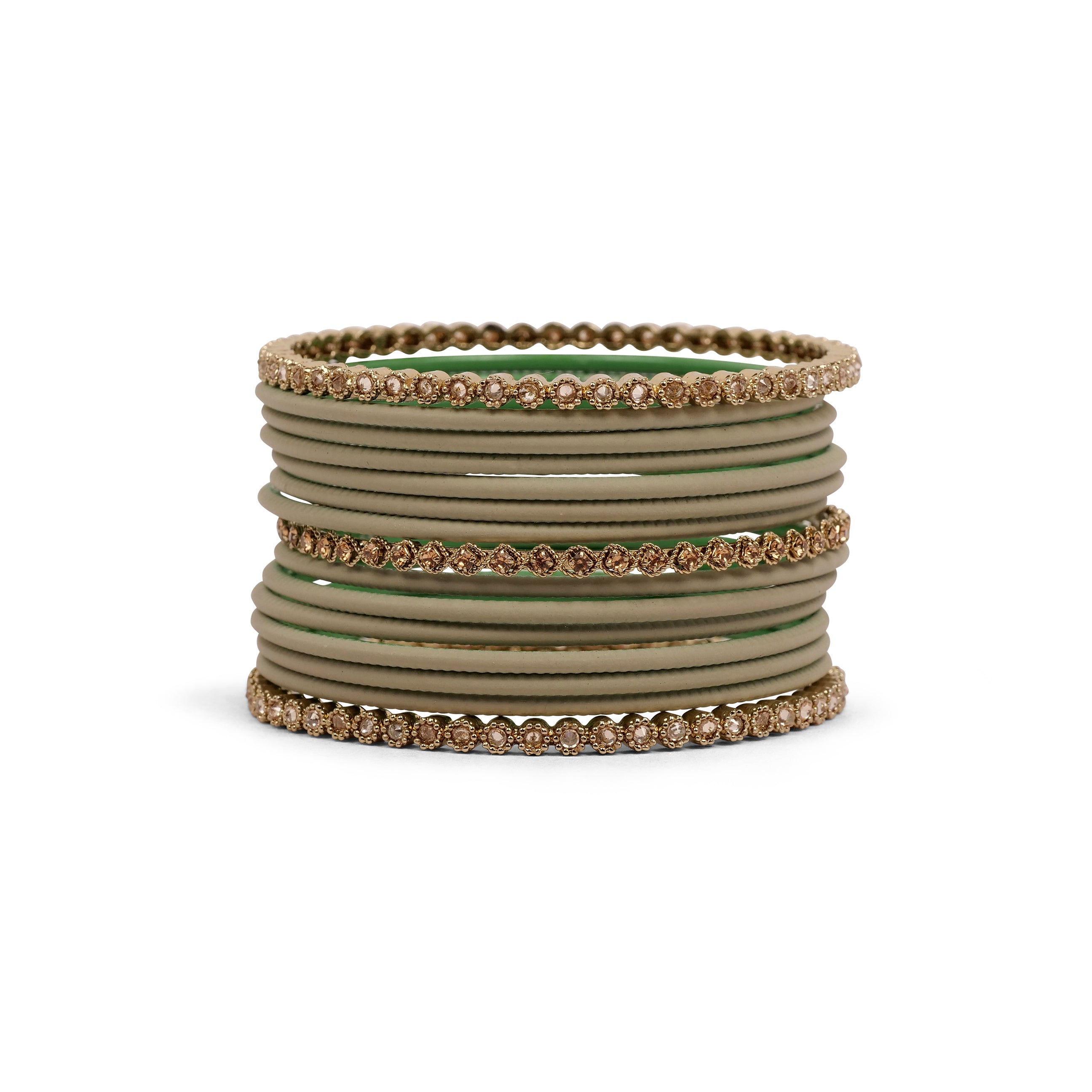 Radiant Bangle Set in Sage