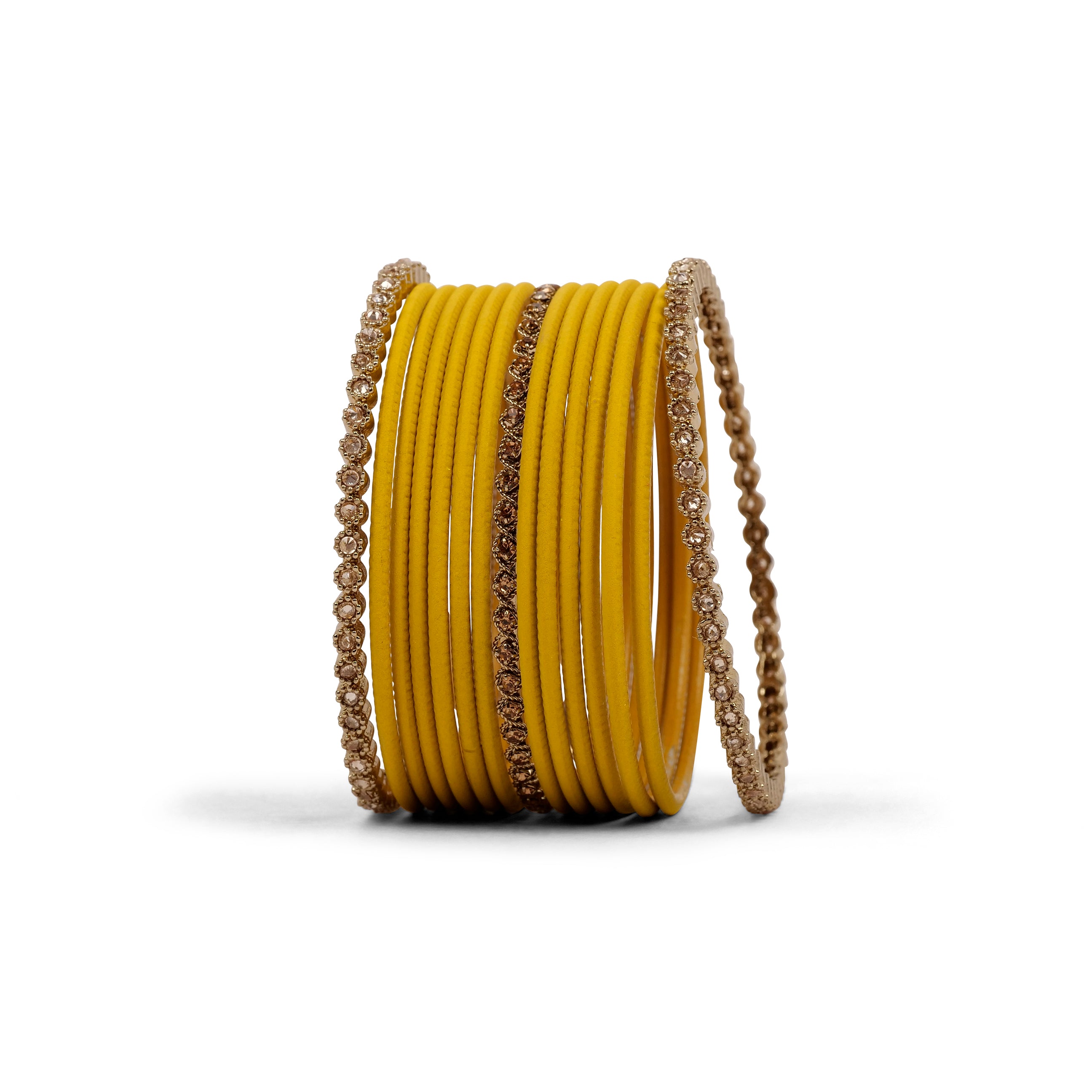 Radiant Bangle Set in Yellow 