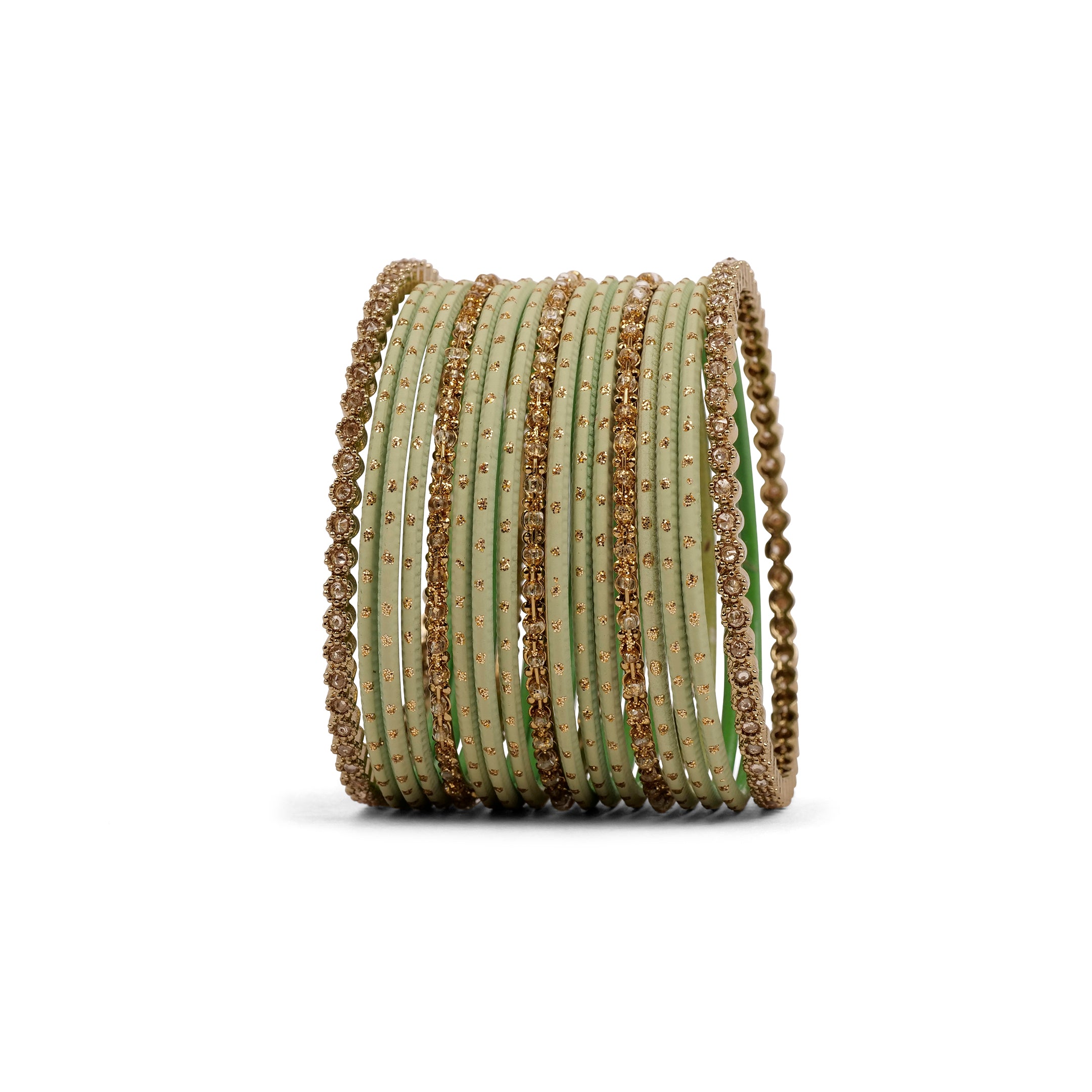 Timeless Antique and Mint Bangle Set