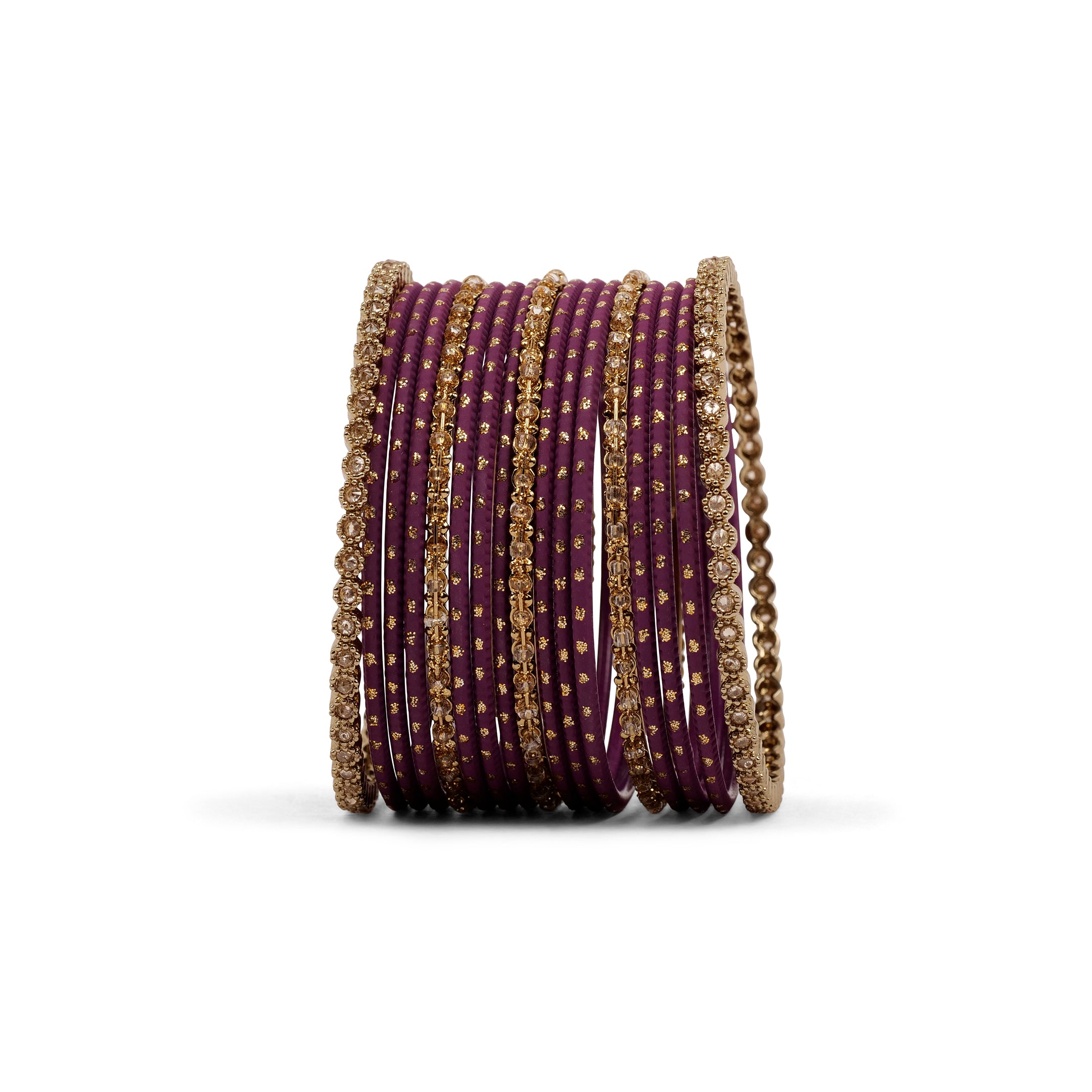 Timeless Antique and Purple Bangle Set