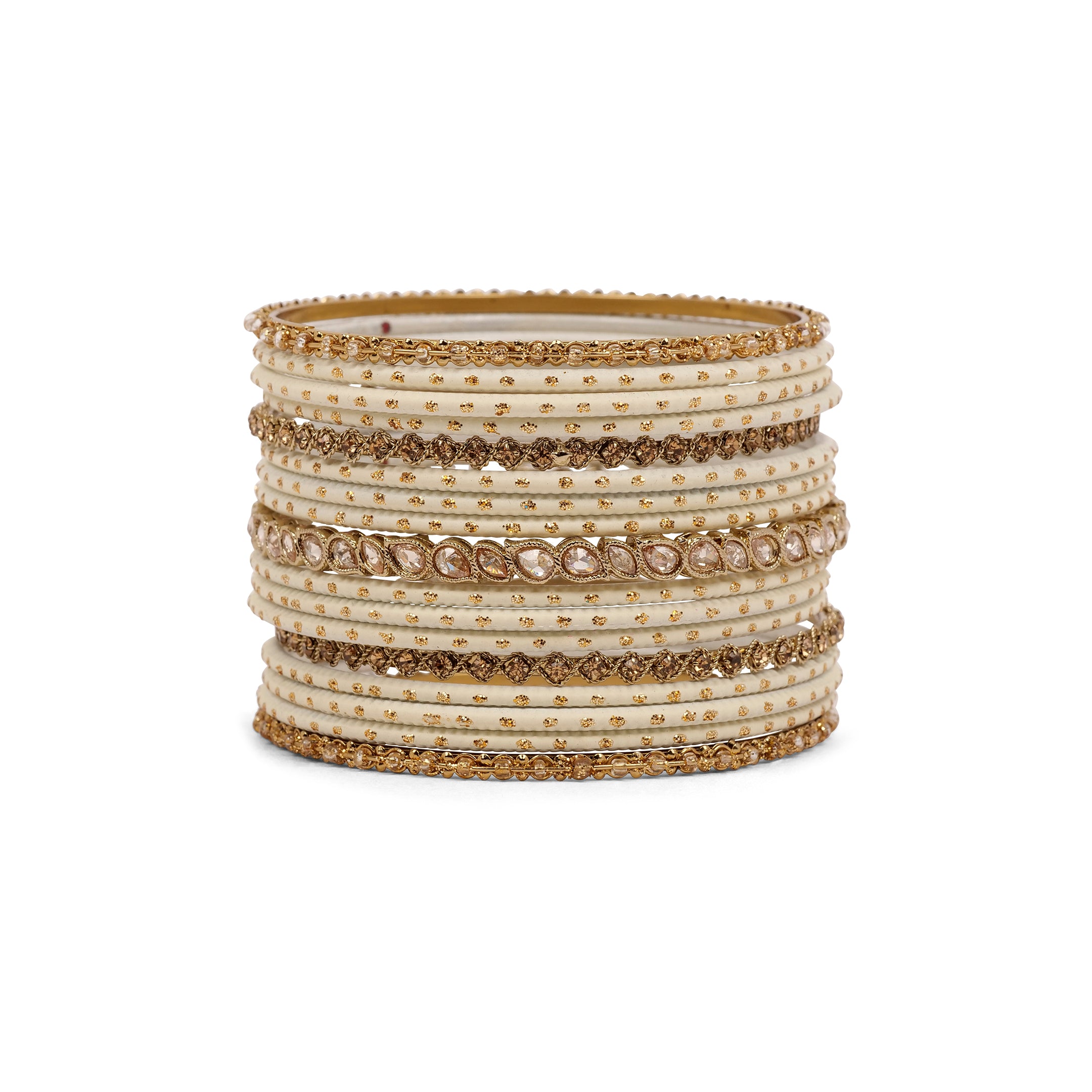 Ethnic Bangle Set in Cream