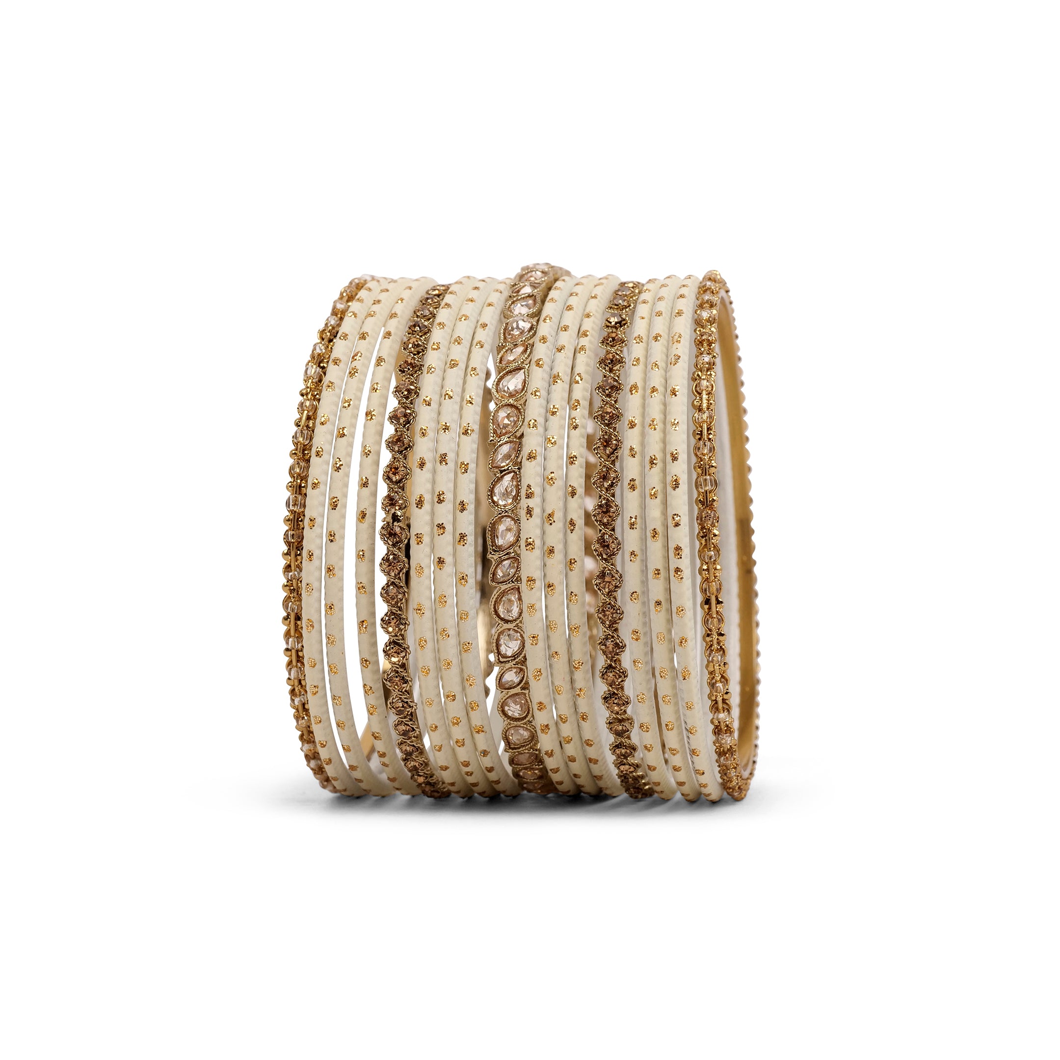 Ethnic Bangle Set in Cream