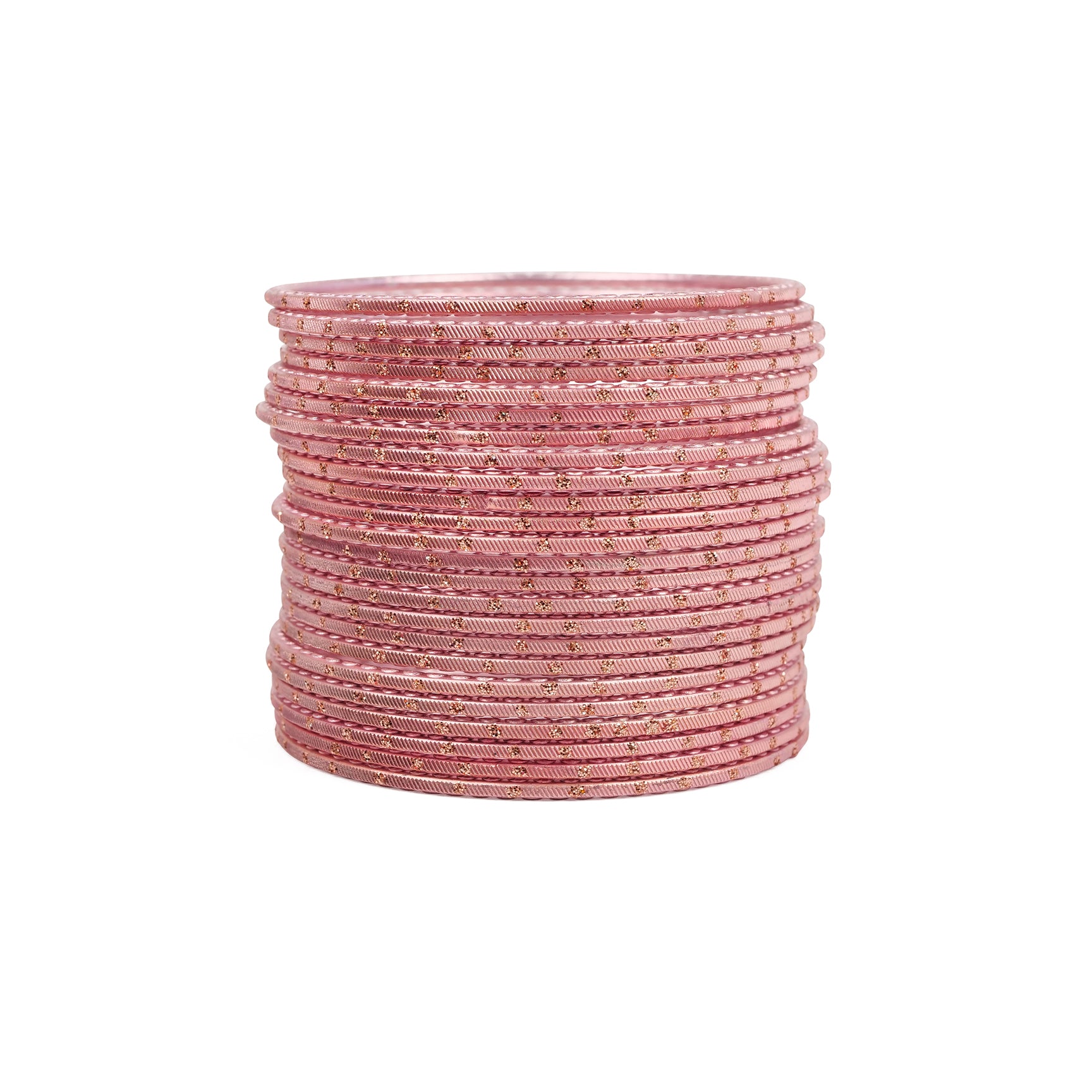 Dusky Pink Glitter Bangles