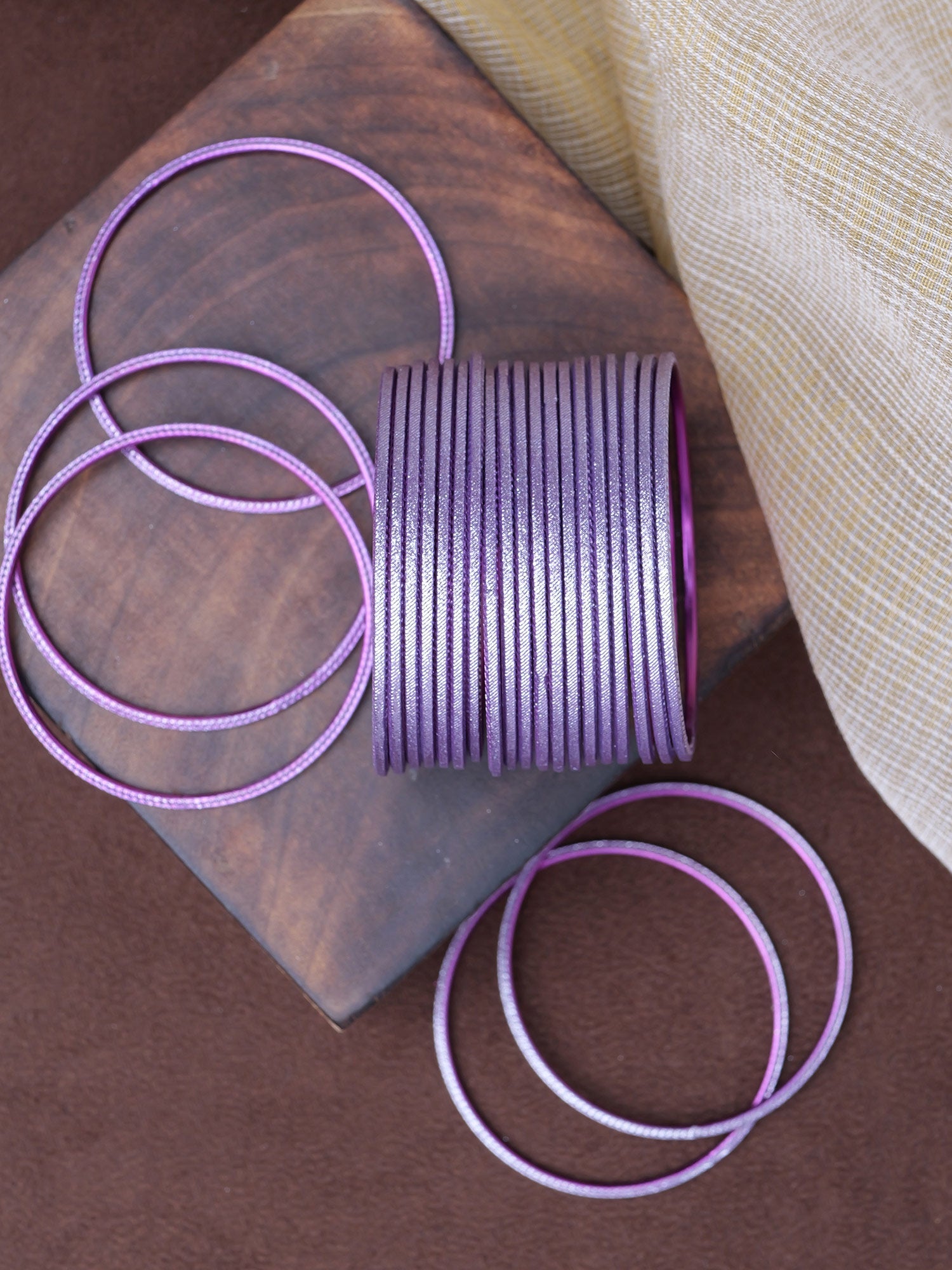 Dark Mauve Shimmer Bangles